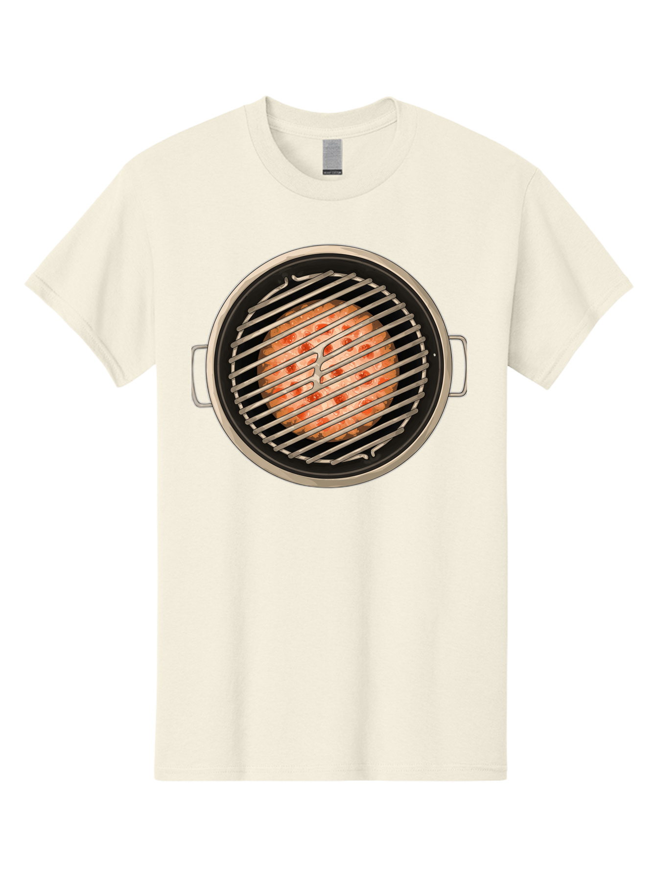 Grilled-Salmon Men'S Graphic Tee, 100% Cotton, Comfortable Casual Summer Wear, Machine Washable, Grilled Chicken, Chicken Breast, Cooking, Barbecue, Grilling, Meat, Kitchen, Food, Cooking Technique, Grill Marks, Culinary Art Bac015