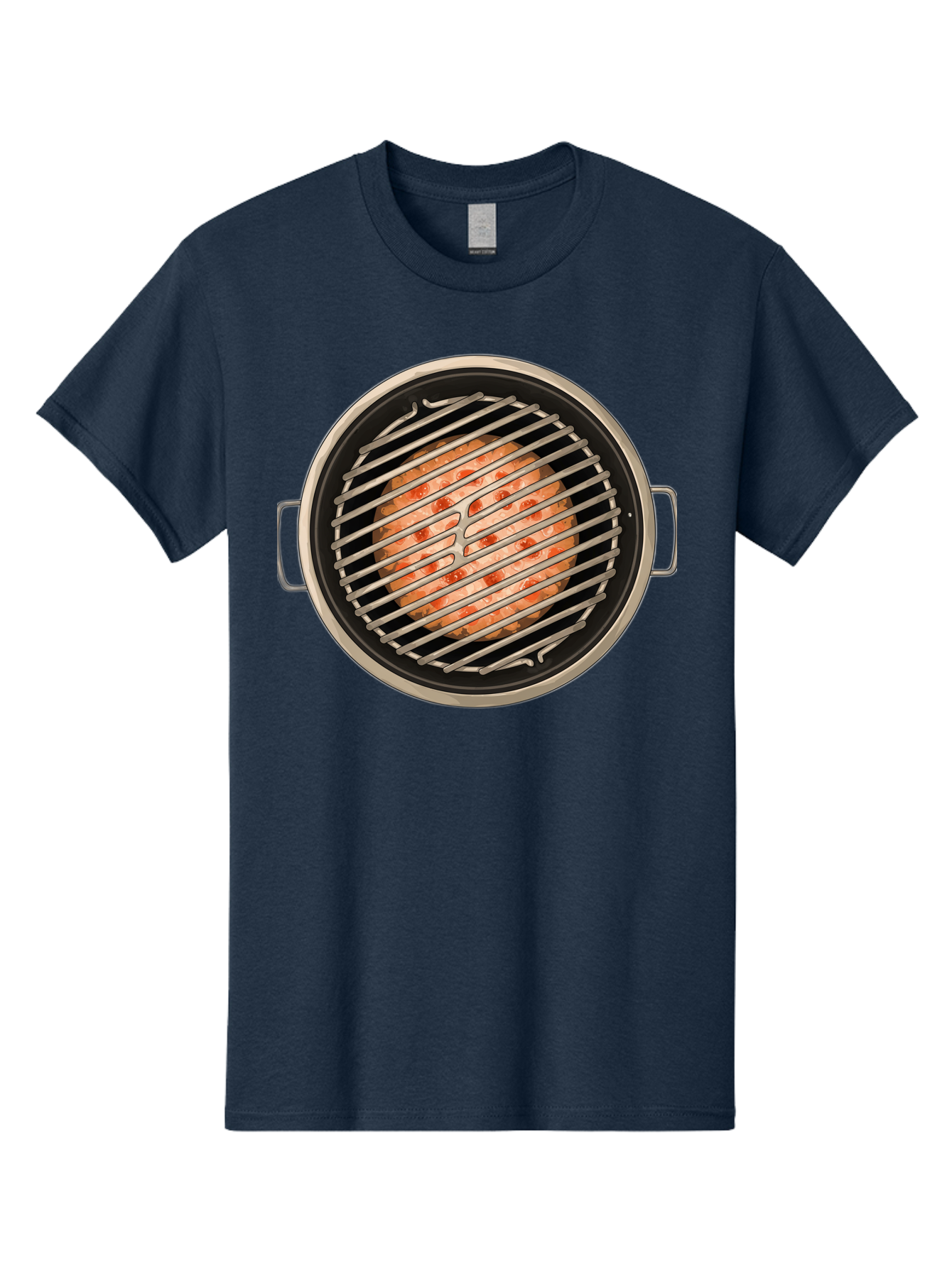 Grilled-Salmon Men'S Graphic Tee, 100% Cotton, Comfortable Casual Summer Wear, Machine Washable, Grilled Chicken, Chicken Breast, Cooking, Barbecue, Grilling, Meat, Kitchen, Food, Cooking Technique, Grill Marks, Culinary Art Bac015