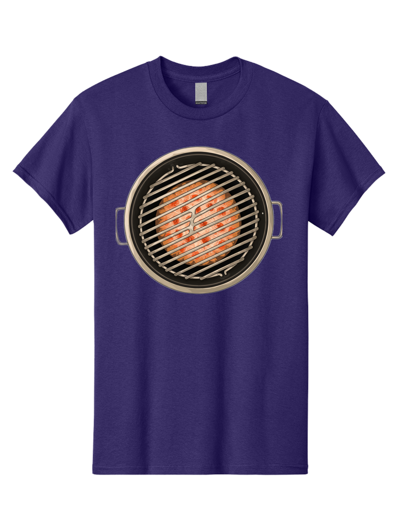 Grilled-Salmon Men'S Graphic Tee, 100% Cotton, Comfortable Casual Summer Wear, Machine Washable, Grilled Chicken, Chicken Breast, Cooking, Barbecue, Grilling, Meat, Kitchen, Food, Cooking Technique, Grill Marks, Culinary Art Bac015