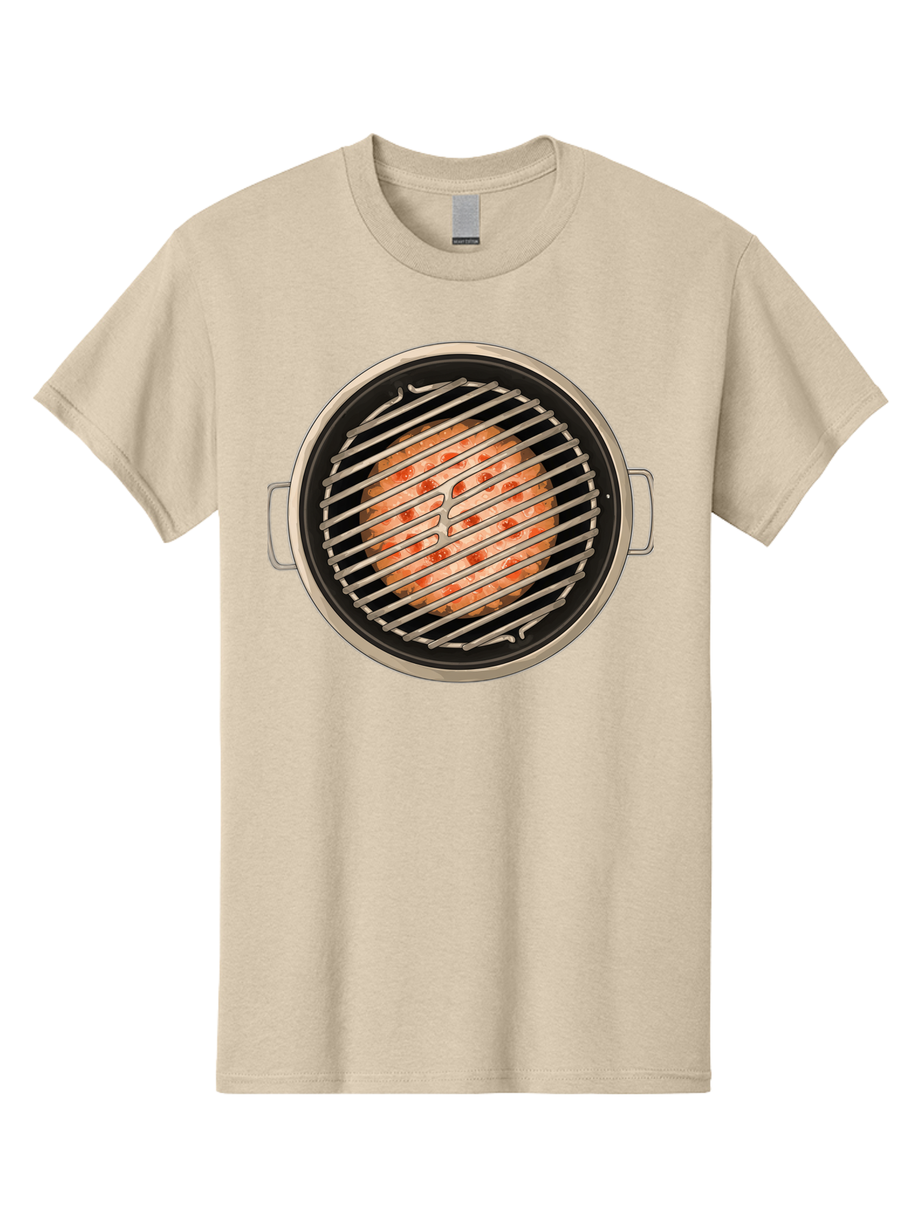 Grilled-Salmon Men'S Graphic Tee, 100% Cotton, Comfortable Casual Summer Wear, Machine Washable, Grilled Chicken, Chicken Breast, Cooking, Barbecue, Grilling, Meat, Kitchen, Food, Cooking Technique, Grill Marks, Culinary Art Bac015