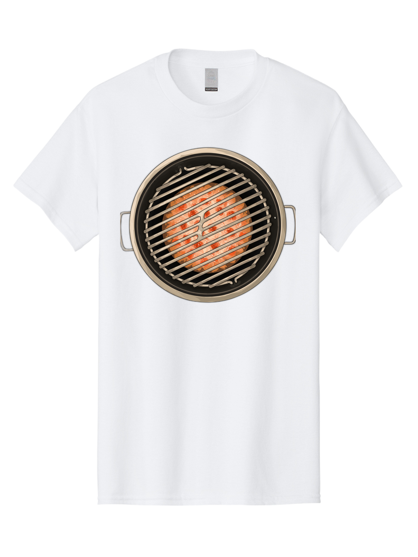 Grilled-Salmon Men'S Graphic Tee, 100% Cotton, Comfortable Casual Summer Wear, Machine Washable, Grilled Chicken, Chicken Breast, Cooking, Barbecue, Grilling, Meat, Kitchen, Food, Cooking Technique, Grill Marks, Culinary Art Bac015