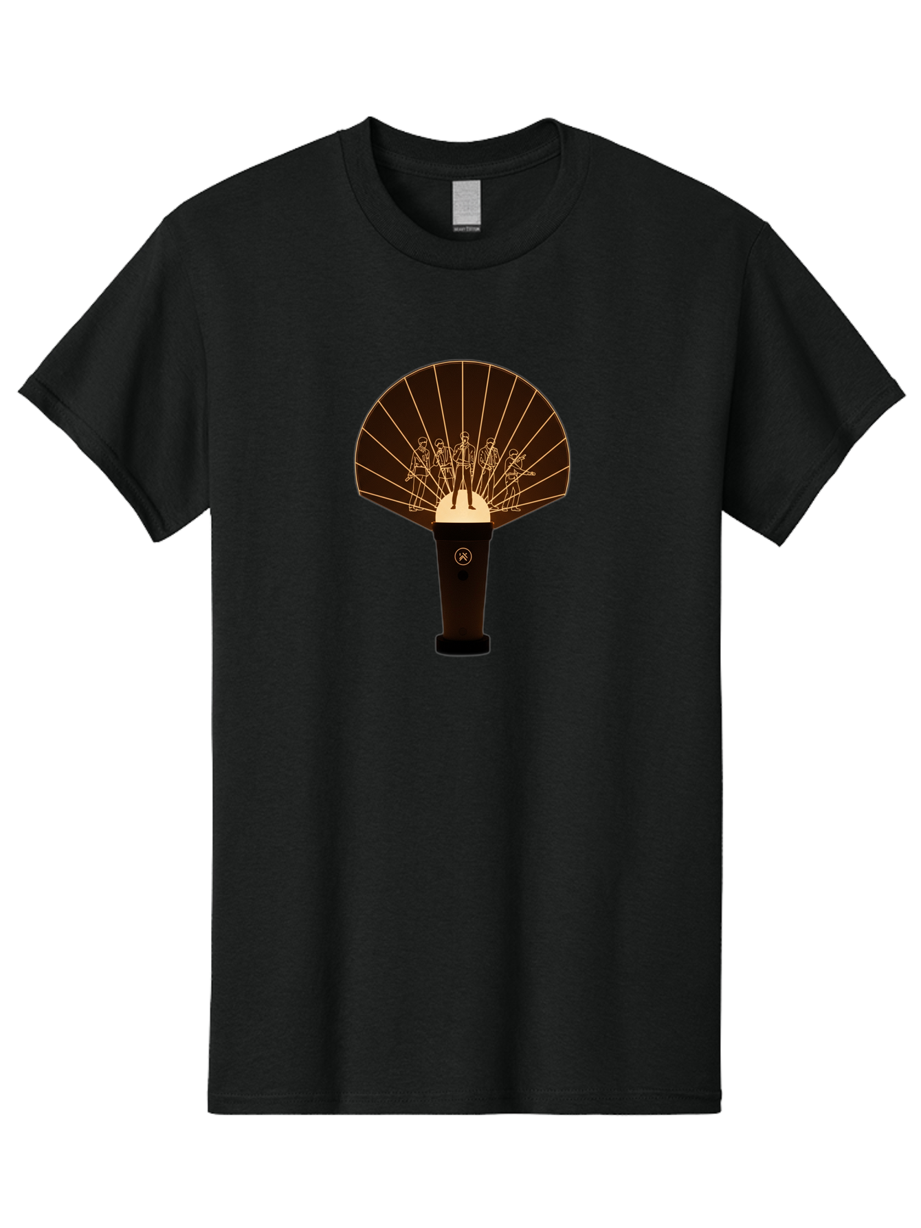 Handheld-Fan Men'S Graphic Tee, 100% Cotton, Comfortable Casual Summer Wear, Machine Washable, Handheld Fan, Elegant Design, Traditional Accessory, Cultural Heritage, Decorative Patterns, Minimalist Art, Simple Luxury, Gold Accents, Bac021