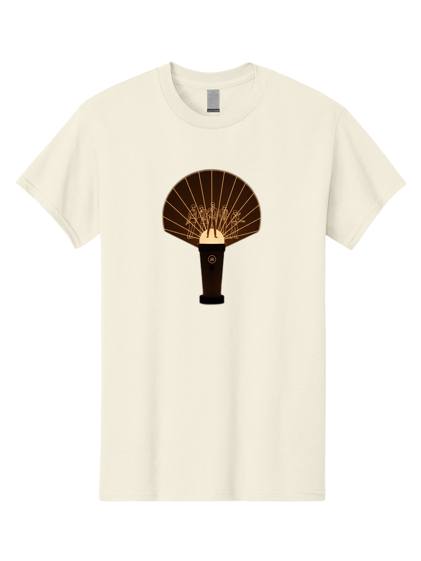 Handheld-Fan Men'S Graphic Tee, 100% Cotton, Comfortable Casual Summer Wear, Machine Washable, Handheld Fan, Elegant Design, Traditional Accessory, Cultural Heritage, Decorative Patterns, Minimalist Art, Simple Luxury, Gold Accents, Bac021