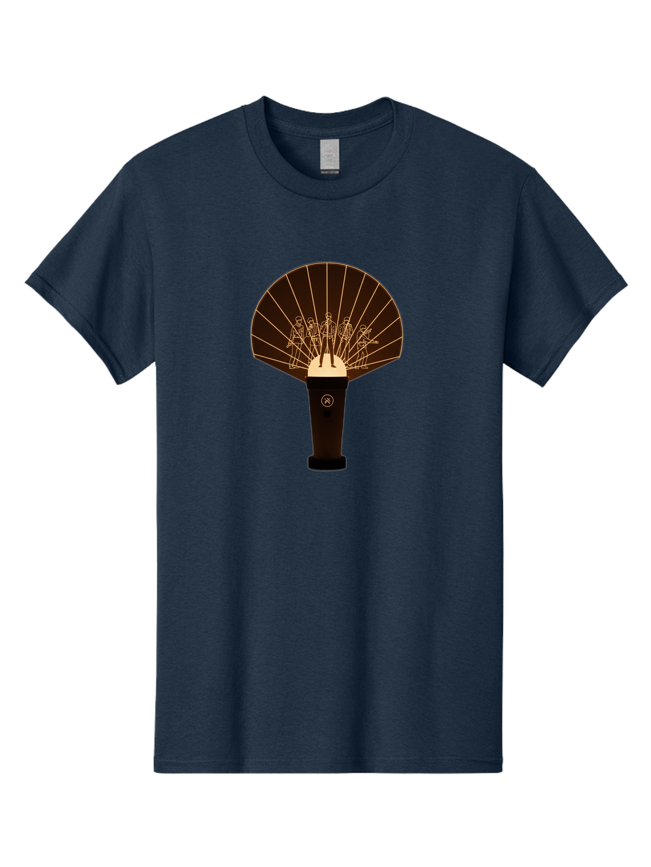 Handheld-Fan Men'S Graphic Tee, 100% Cotton, Comfortable Casual Summer Wear, Machine Washable, Handheld Fan, Elegant Design, Traditional Accessory, Cultural Heritage, Decorative Patterns, Minimalist Art, Simple Luxury, Gold Accents, Bac021