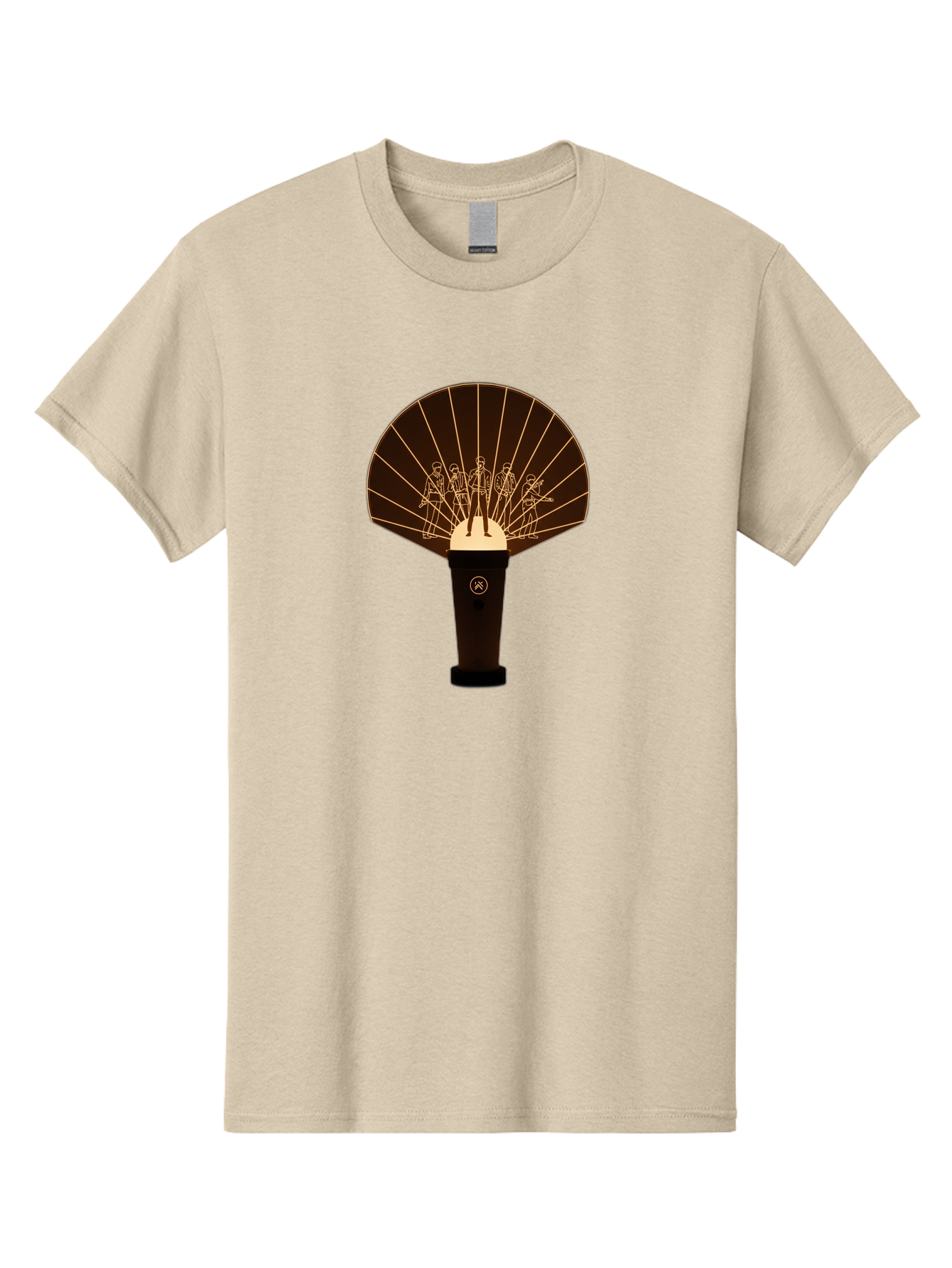 Handheld-Fan Men'S Graphic Tee, 100% Cotton, Comfortable Casual Summer Wear, Machine Washable, Handheld Fan, Elegant Design, Traditional Accessory, Cultural Heritage, Decorative Patterns, Minimalist Art, Simple Luxury, Gold Accents, Bac021