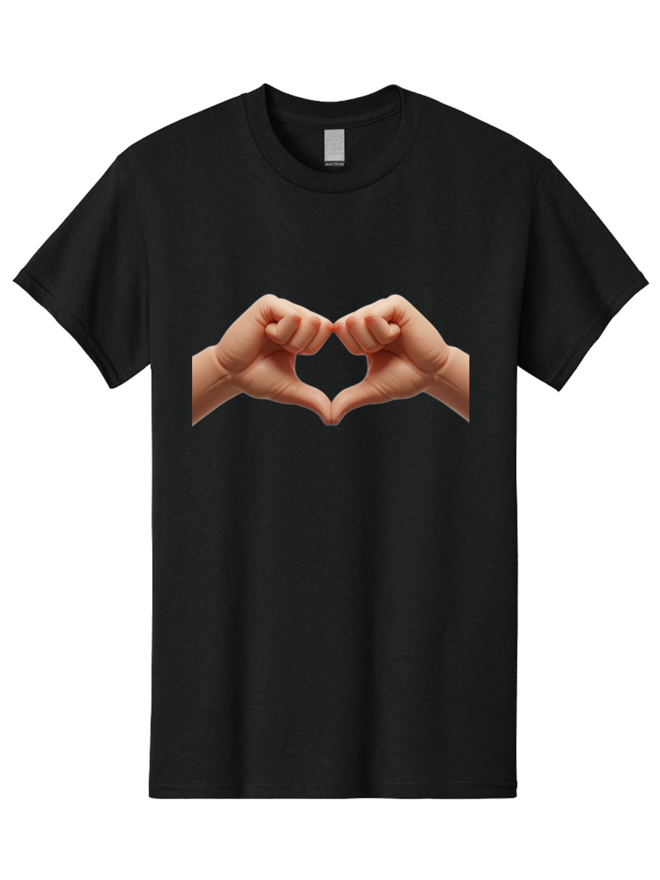 Hands-Forming-Heart-3 Men'S Graphic Tee, 100% Cotton, Comfortable Casual Summer Wear, Machine Washable, Hands Forming Heart Shape, Heart Gesture, Love Symbol, Hand Sign, Affectionate Gesture, Heart Hands, Love Sign Bac024