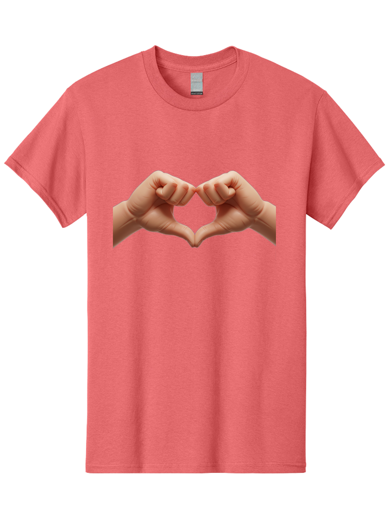 Hands-Forming-Heart-3 Men'S Graphic Tee, 100% Cotton, Comfortable Casual Summer Wear, Machine Washable, Hands Forming Heart Shape, Heart Gesture, Love Symbol, Hand Sign, Affectionate Gesture, Heart Hands, Love Sign Bac024