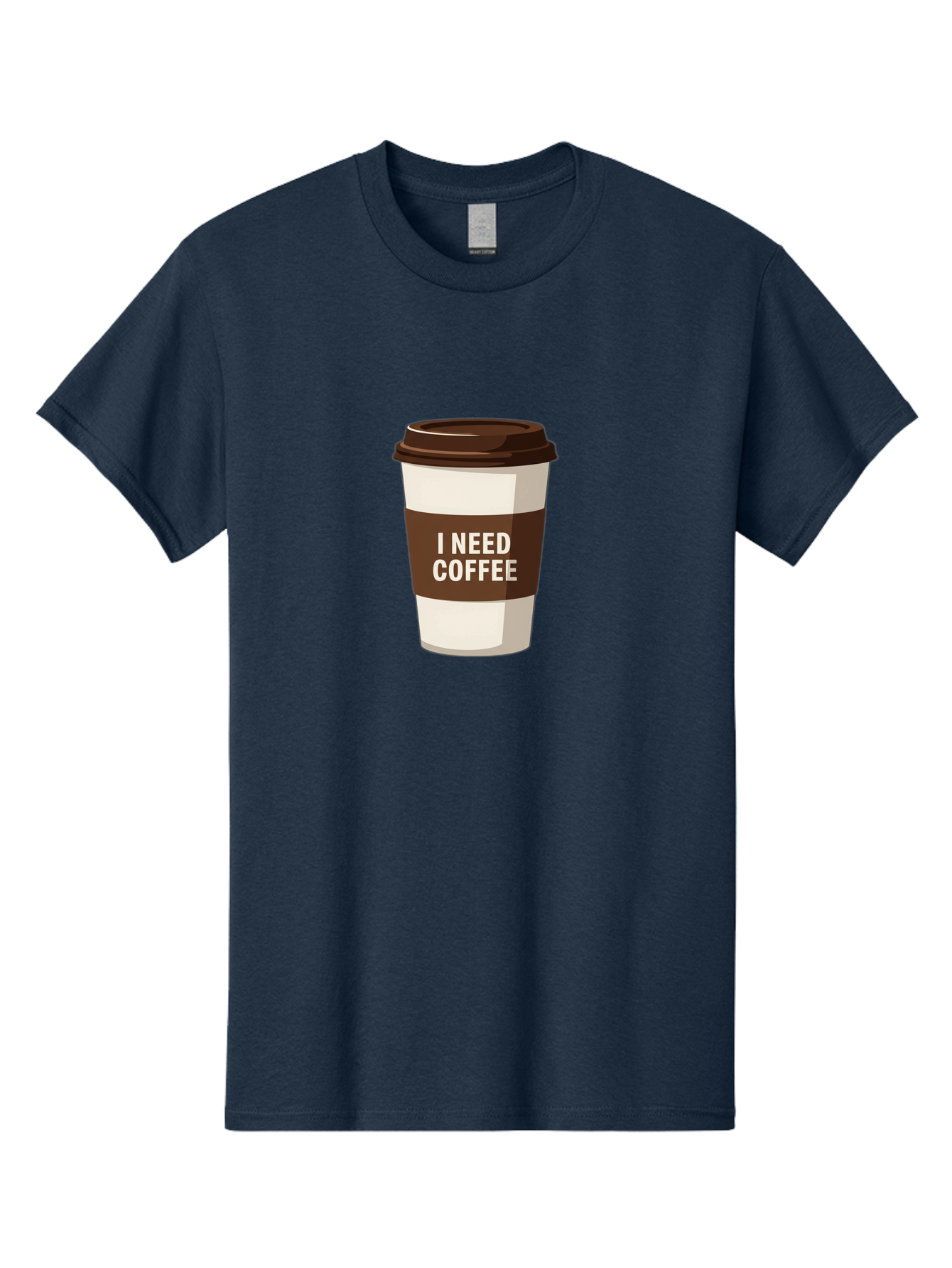 I-Need-Coffee-10 Men'S Graphic Tee, 100% Cotton, Comfortable Casual Summer Wear, Machine Washable, Coffee Cup, Disposable Coffee Cup, Coffee To Go, Morning Coffee, Caffeine Fix, Coffee Break, Coffee Love, Coffee Addiction Bac059