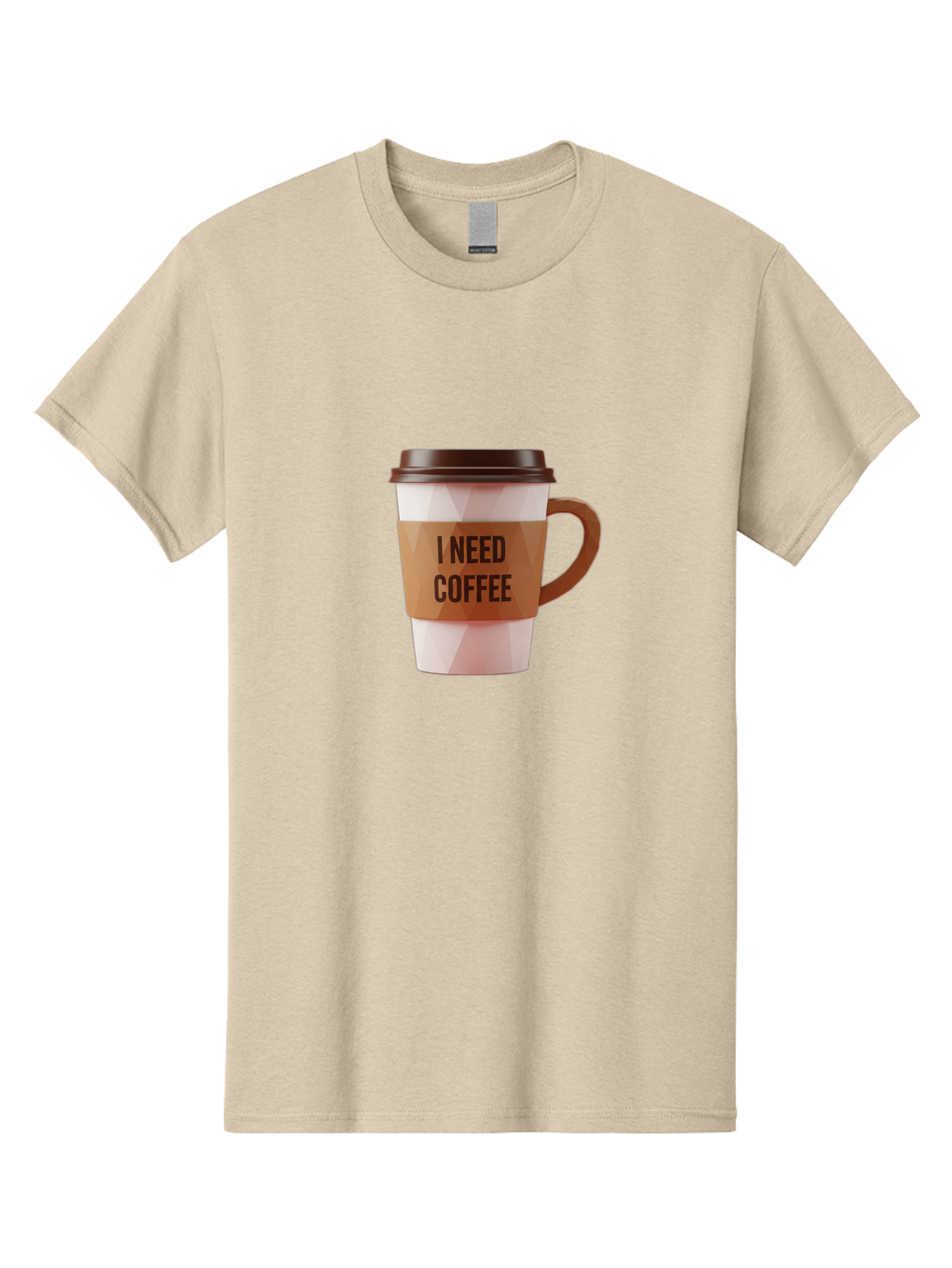 I-Need-Coffee-11 Men'S Graphic Tee, 100% Cotton, Comfortable Casual Summer Wear, Machine Washable, Coffee Cup, Morning Coffee, Coffee Break, Coffee Lover, Daily Grind, Caffeine Fix, To-Go Cup, Disposable Cup Bac060
