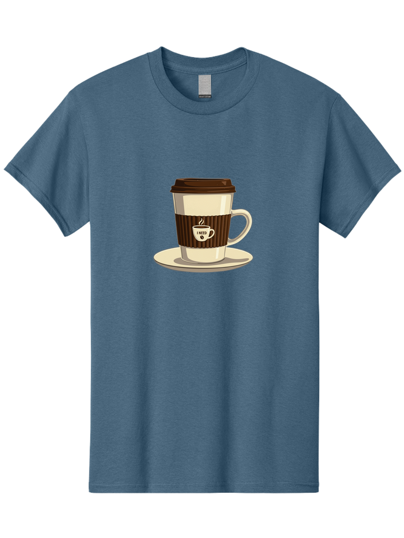 I-Need-Coffee-16 Men'S Graphic Tee, 100% Cotton, Comfortable Casual Summer Wear, Machine Washable, Coffee Cup, Takeout Container, Coffee To Go, Coffee Break, Coffee Lover, Morning Coffee, Caffeine Fix, Coffee Craving Bac065