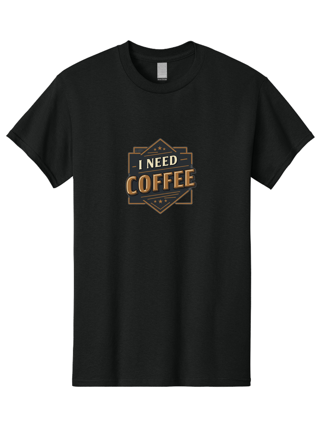 I-Need-Coffee-2 Men'S Graphic Tee, 100% Cotton, Comfortable Casual Summer Wear, Machine Washable, Coffee Lover, Morning Motivation, Caffeine Addict, Coffee Breaks, Energizing Drinks, Coffee Culture Bac066