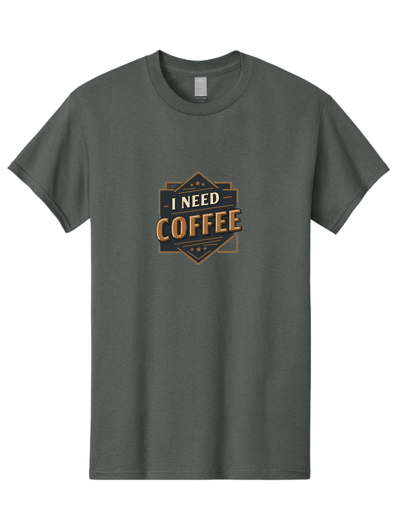 I-Need-Coffee-2 Men'S Graphic Tee, 100% Cotton, Comfortable Casual Summer Wear, Machine Washable, Coffee Lover, Morning Motivation, Caffeine Addict, Coffee Breaks, Energizing Drinks, Coffee Culture Bac066