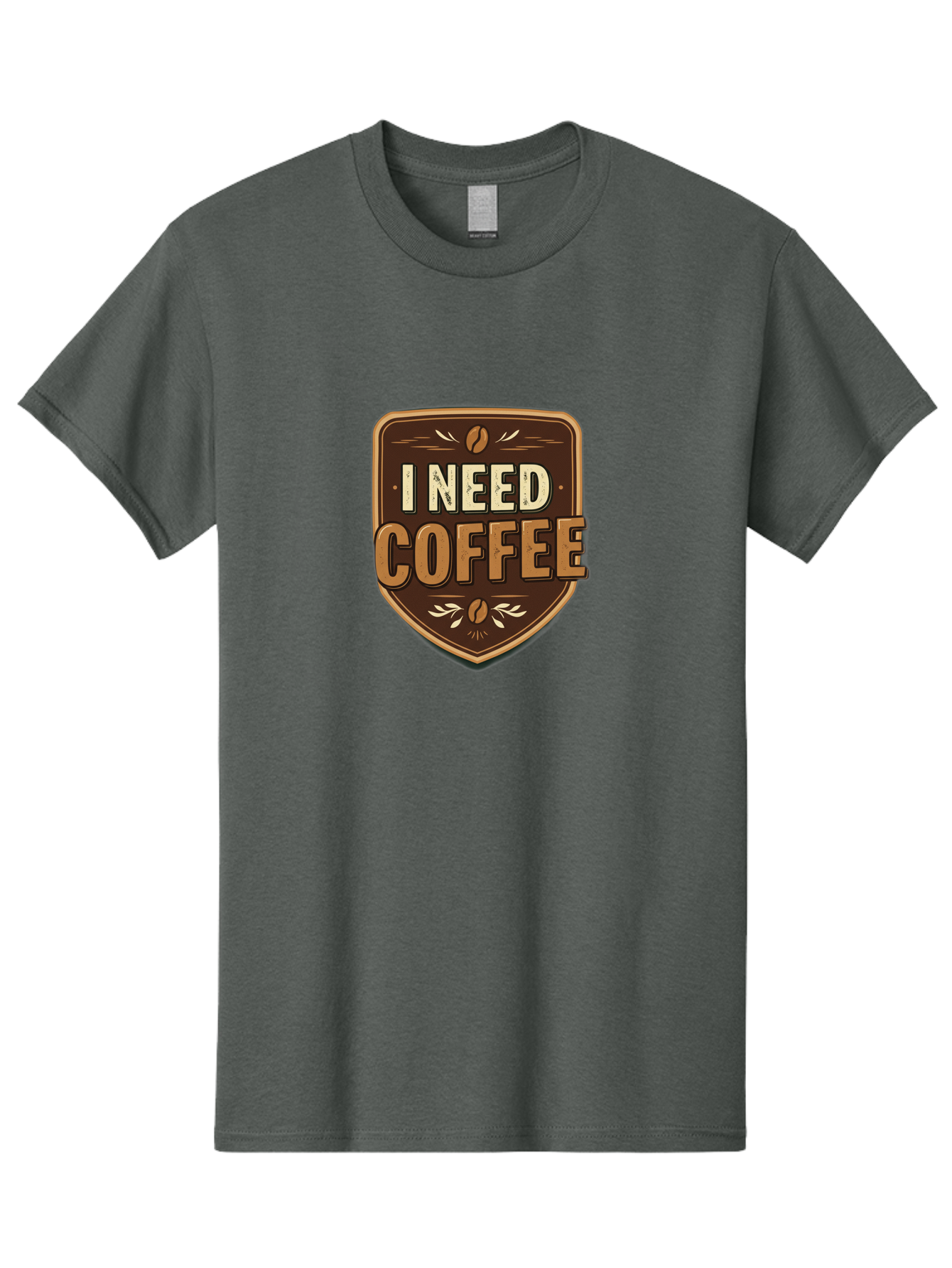 I-Need-Coffee-3 Men'S Graphic Tee, 100% Cotton, Comfortable Casual Summer Wear, Machine Washable, Coffee Lover, Coffee Break, Coffee Addiction, Coffee Quote, Caffeine Fix, Coffee Humor, Funny Coffee, Coffee Meme Bac067