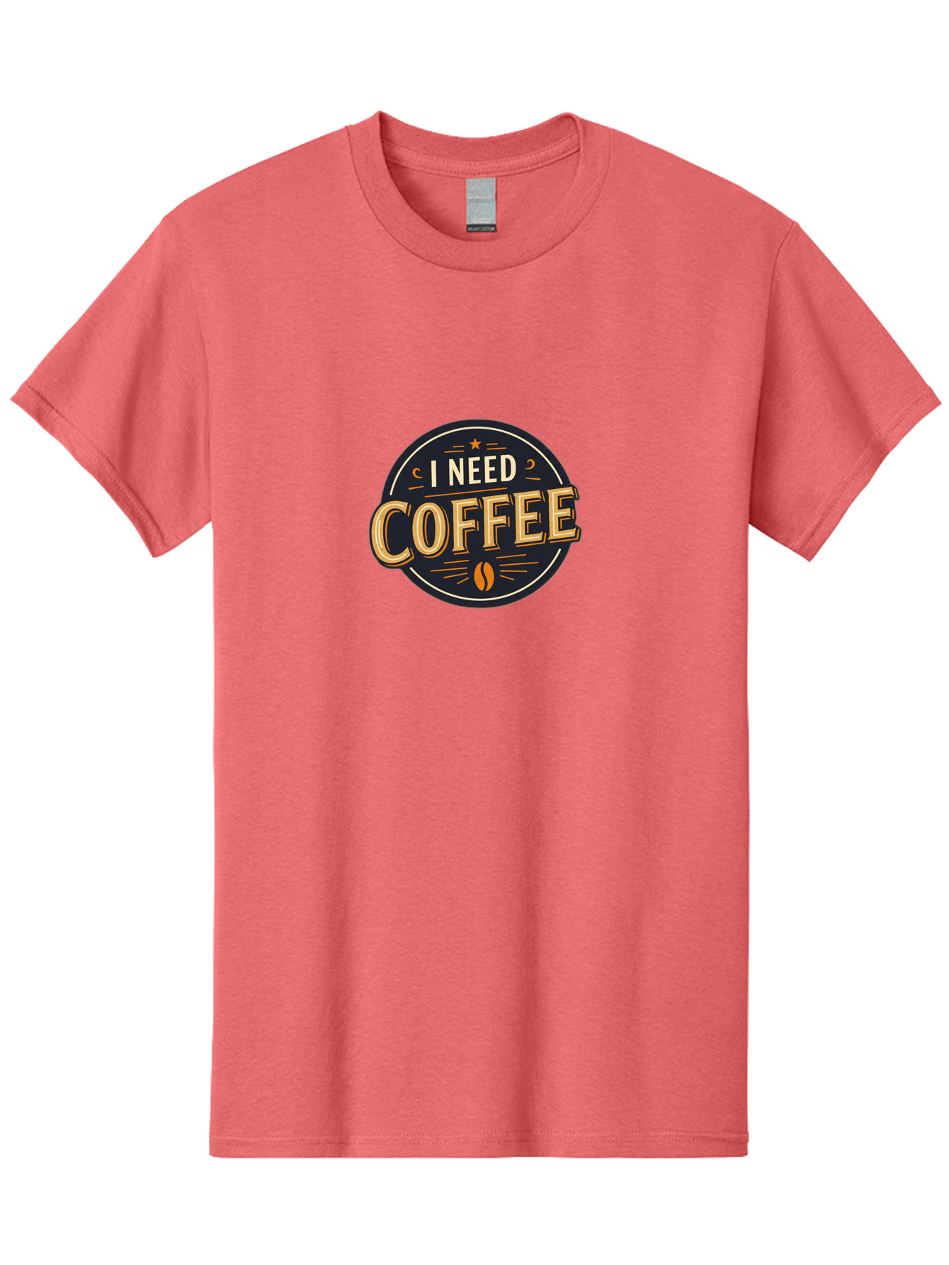 I-Need-Coffee-4 Men'S Graphic Tee, 100% Cotton, Comfortable Casual Summer Wear, Machine Washable, Coffee Lover, Coffee Addiction, Morning Motivation, Coffee Quote, Coffee Humor, Coffee Obsession Bac068