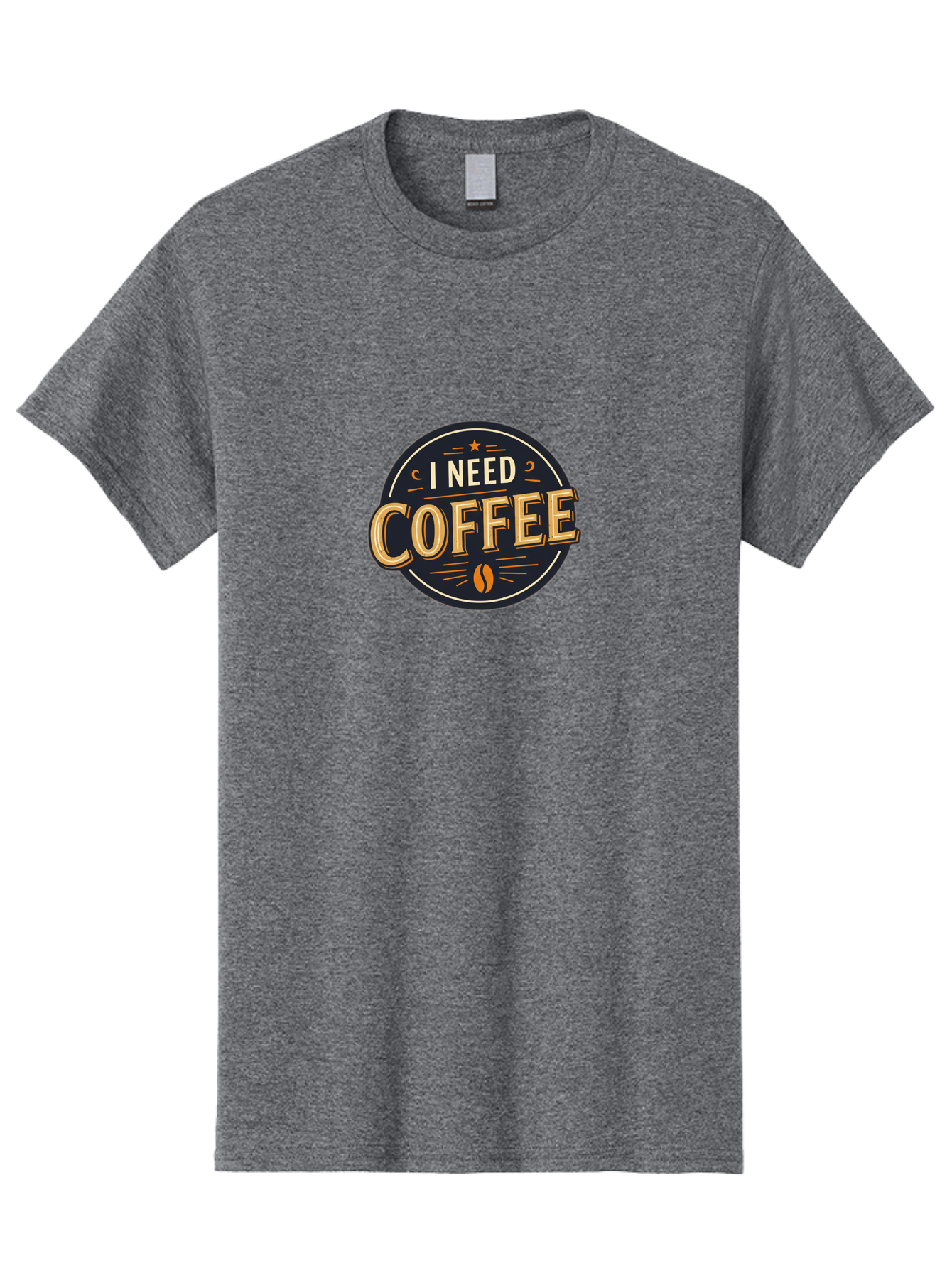 I-Need-Coffee-4 Men'S Graphic Tee, 100% Cotton, Comfortable Casual Summer Wear, Machine Washable, Coffee Lover, Coffee Addiction, Morning Motivation, Coffee Quote, Coffee Humor, Coffee Obsession Bac068