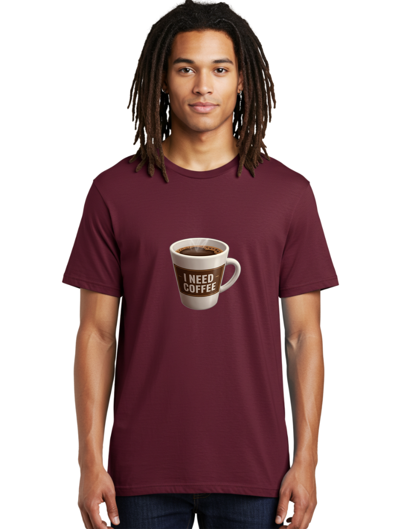 I-Need-Coffee-8 Men'S Graphic Tee, 100% Cotton, Comfortable Casual Summer Wear, Machine Washable, Coffee Mug, Coffee Lover, Caffeine Fix, Morning Motivation, Daily Grind, Coffee Break, Coffee Addiction, Coffee Culture Bac072