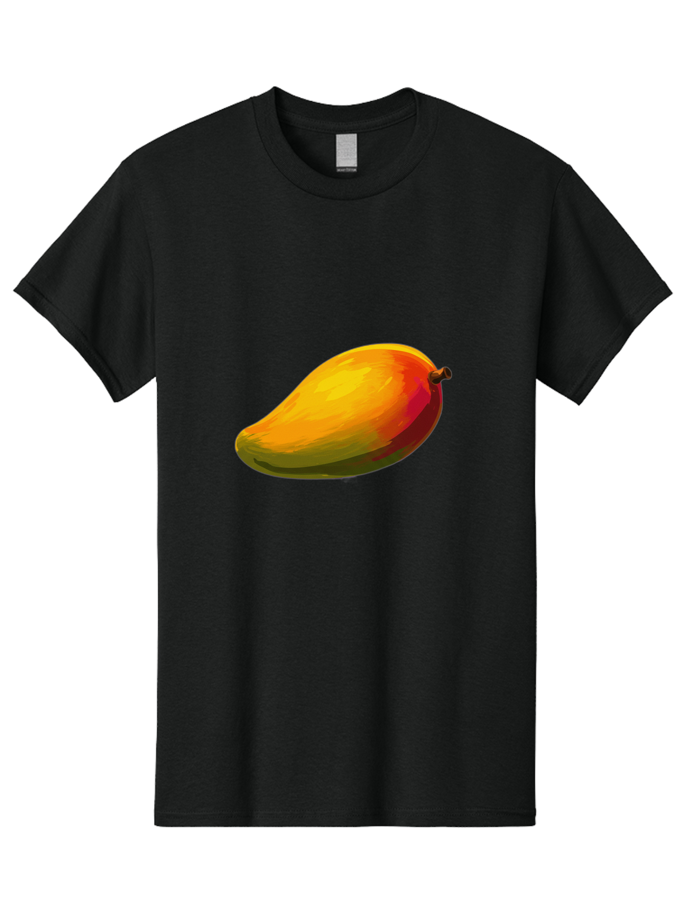 Mango-4 Men'S Graphic Tee, 100% Cotton, Comfortable Casual Summer Wear, Machine Washable, Yellow Mango, Ripe Fruit, Tropical Flavor, Sweet Juice, Vibrant Color, Digital Art, Fruit Illustration, Mango Graphic Bac131