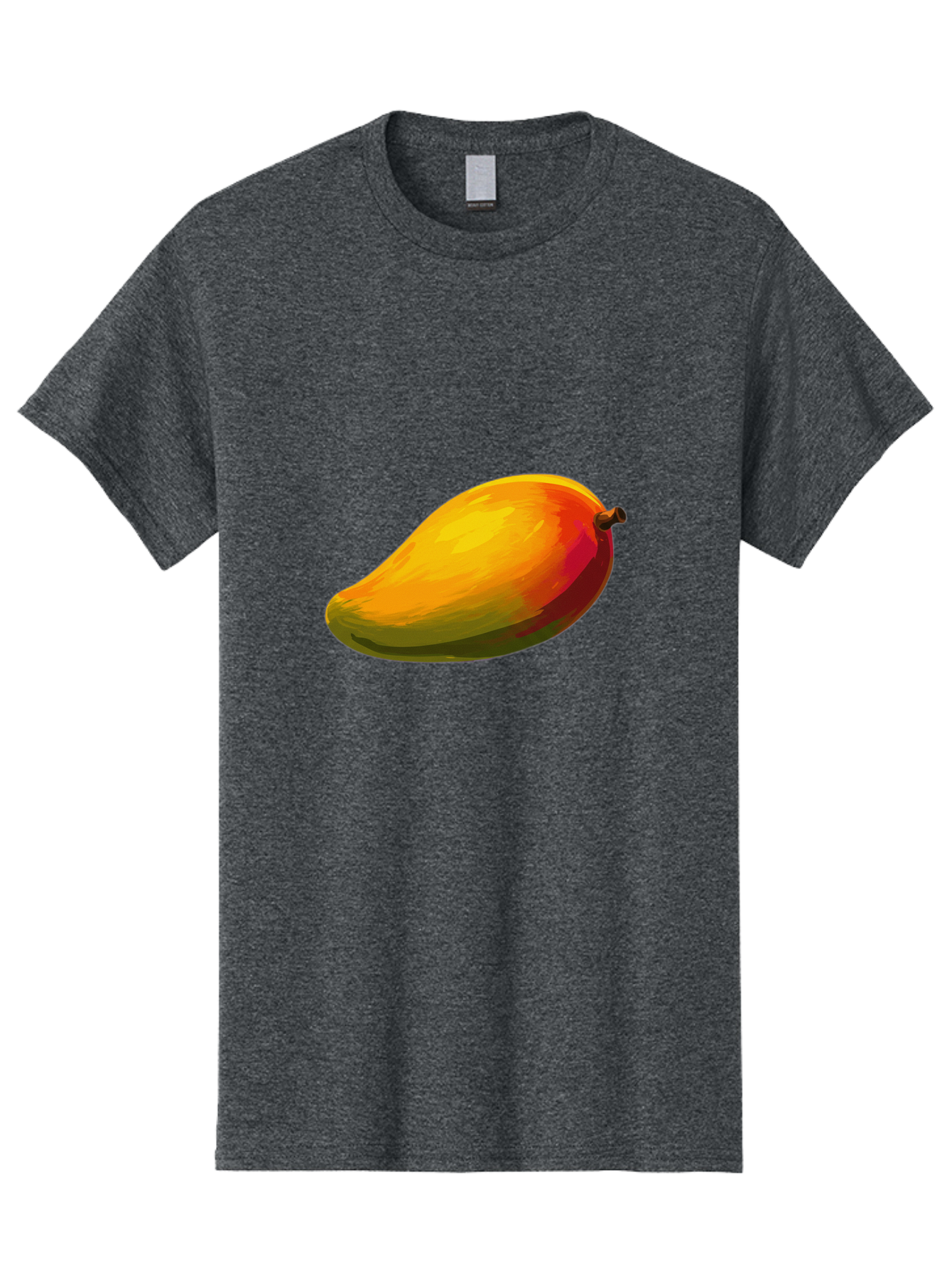 Mango-4 Men'S Graphic Tee, 100% Cotton, Comfortable Casual Summer Wear, Machine Washable, Yellow Mango, Ripe Fruit, Tropical Flavor, Sweet Juice, Vibrant Color, Digital Art, Fruit Illustration, Mango Graphic Bac131
