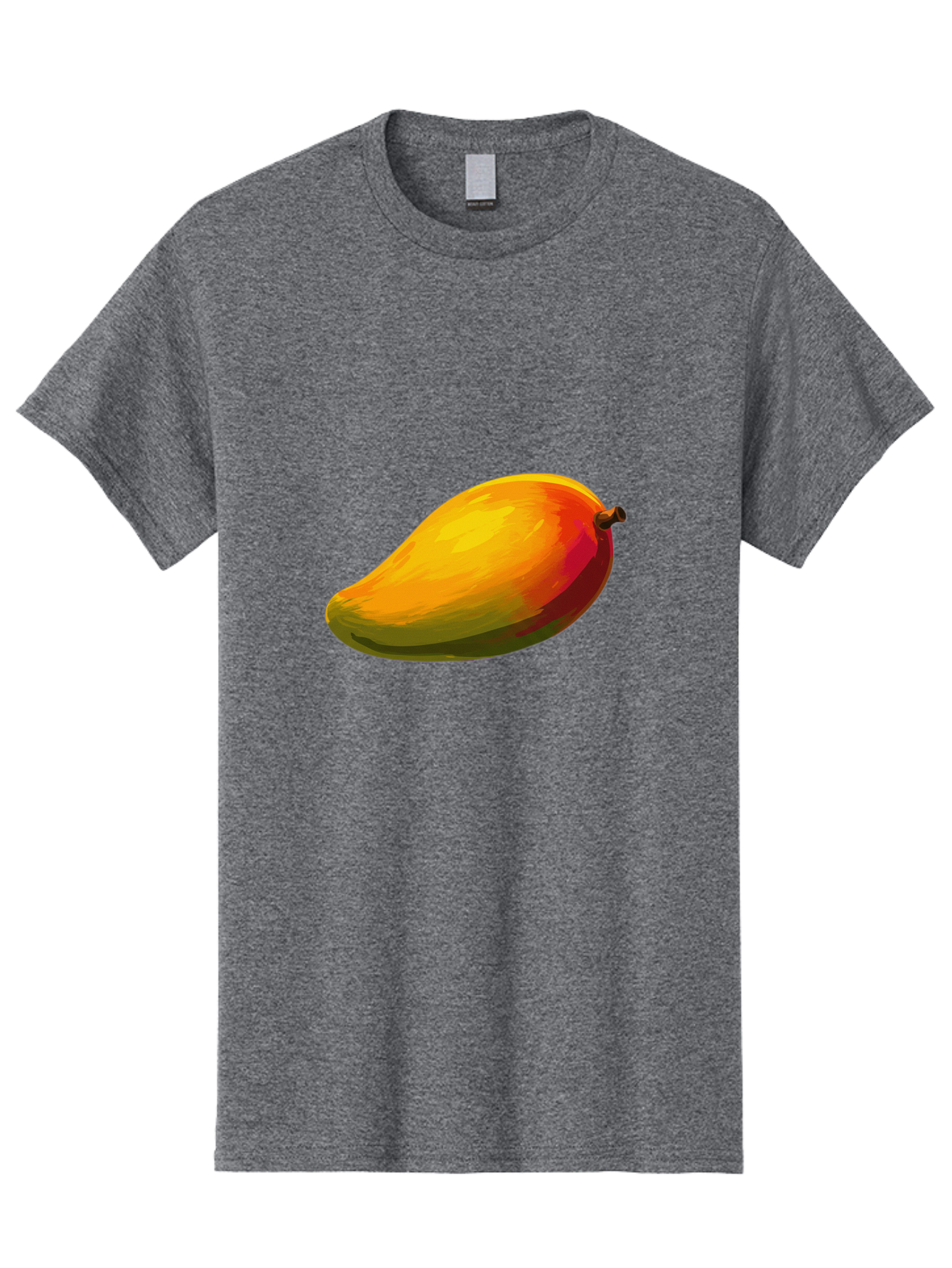 Mango-4 Men'S Graphic Tee, 100% Cotton, Comfortable Casual Summer Wear, Machine Washable, Yellow Mango, Ripe Fruit, Tropical Flavor, Sweet Juice, Vibrant Color, Digital Art, Fruit Illustration, Mango Graphic Bac131