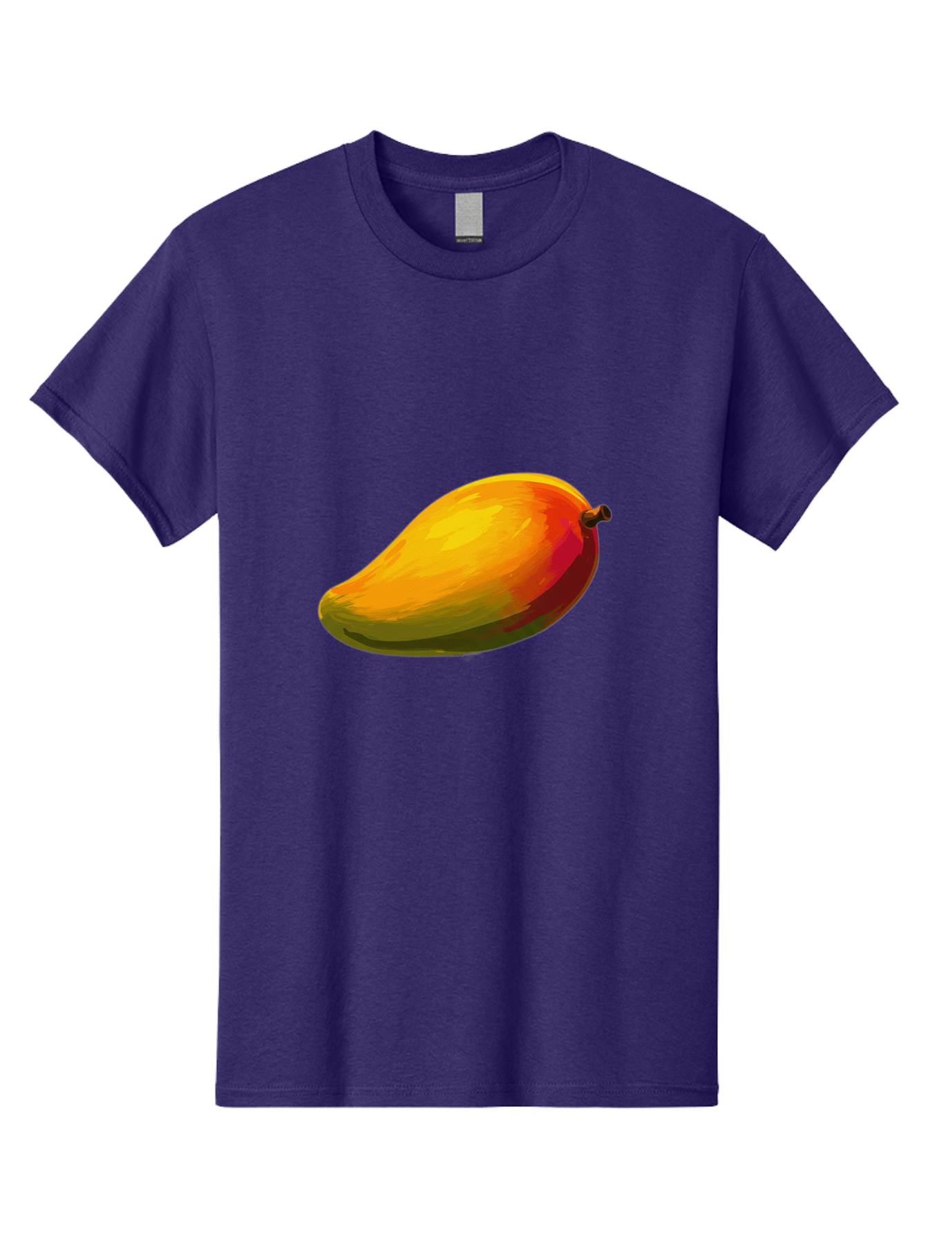 Mango-4 Men'S Graphic Tee, 100% Cotton, Comfortable Casual Summer Wear, Machine Washable, Yellow Mango, Ripe Fruit, Tropical Flavor, Sweet Juice, Vibrant Color, Digital Art, Fruit Illustration, Mango Graphic Bac131