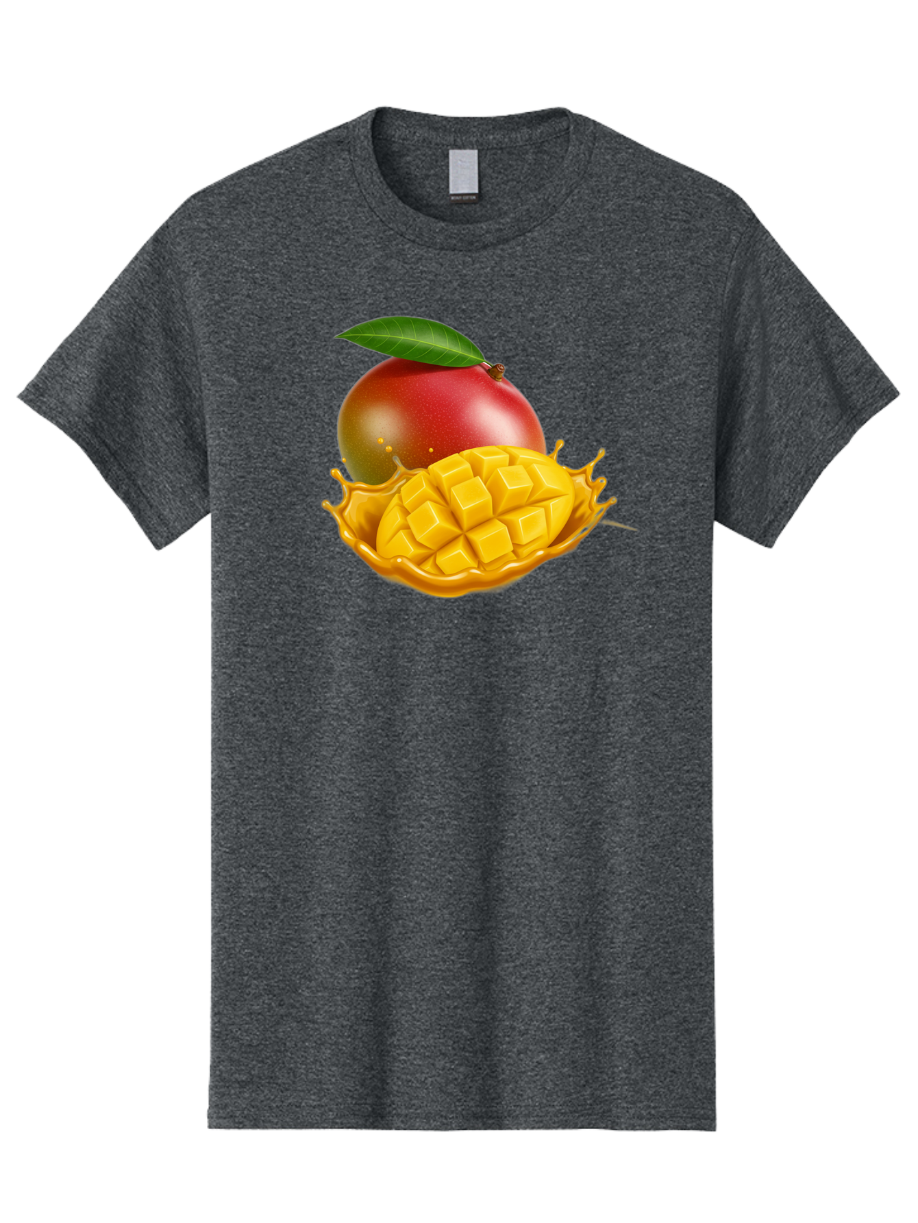 Mango-5 Men'S Graphic Tee, 100% Cotton, Comfortable Casual Summer Wear, Machine Washable, Juicy Mango, Mango Chunks, Fresh Fruit, Yellow Mango, Ripe Mango, Mango Juice, Tropical Flavors, Sweet And Tangy Bac132