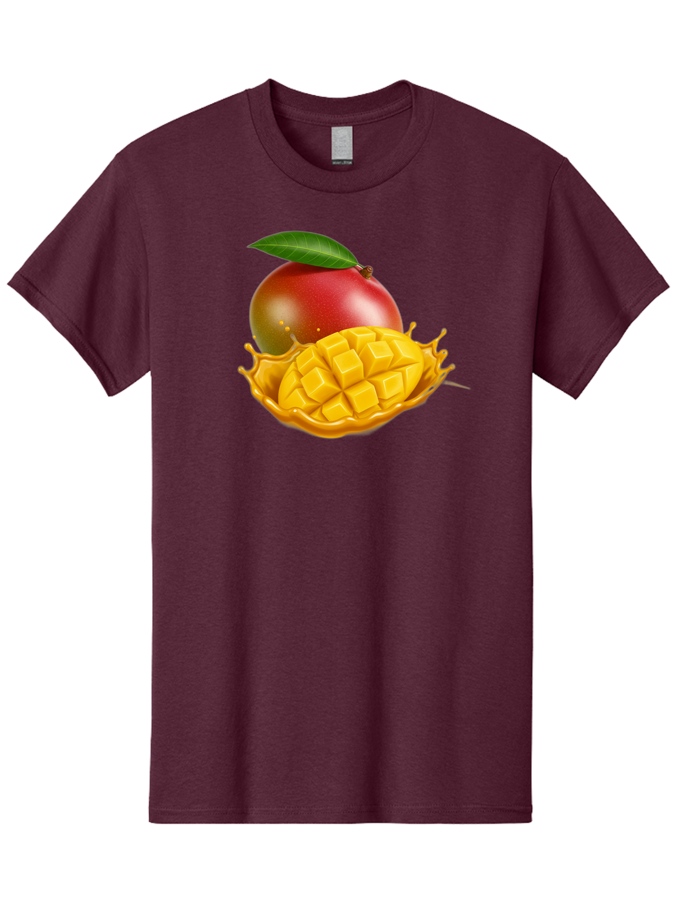 Mango-5 Men'S Graphic Tee, 100% Cotton, Comfortable Casual Summer Wear, Machine Washable, Juicy Mango, Mango Chunks, Fresh Fruit, Yellow Mango, Ripe Mango, Mango Juice, Tropical Flavors, Sweet And Tangy Bac132