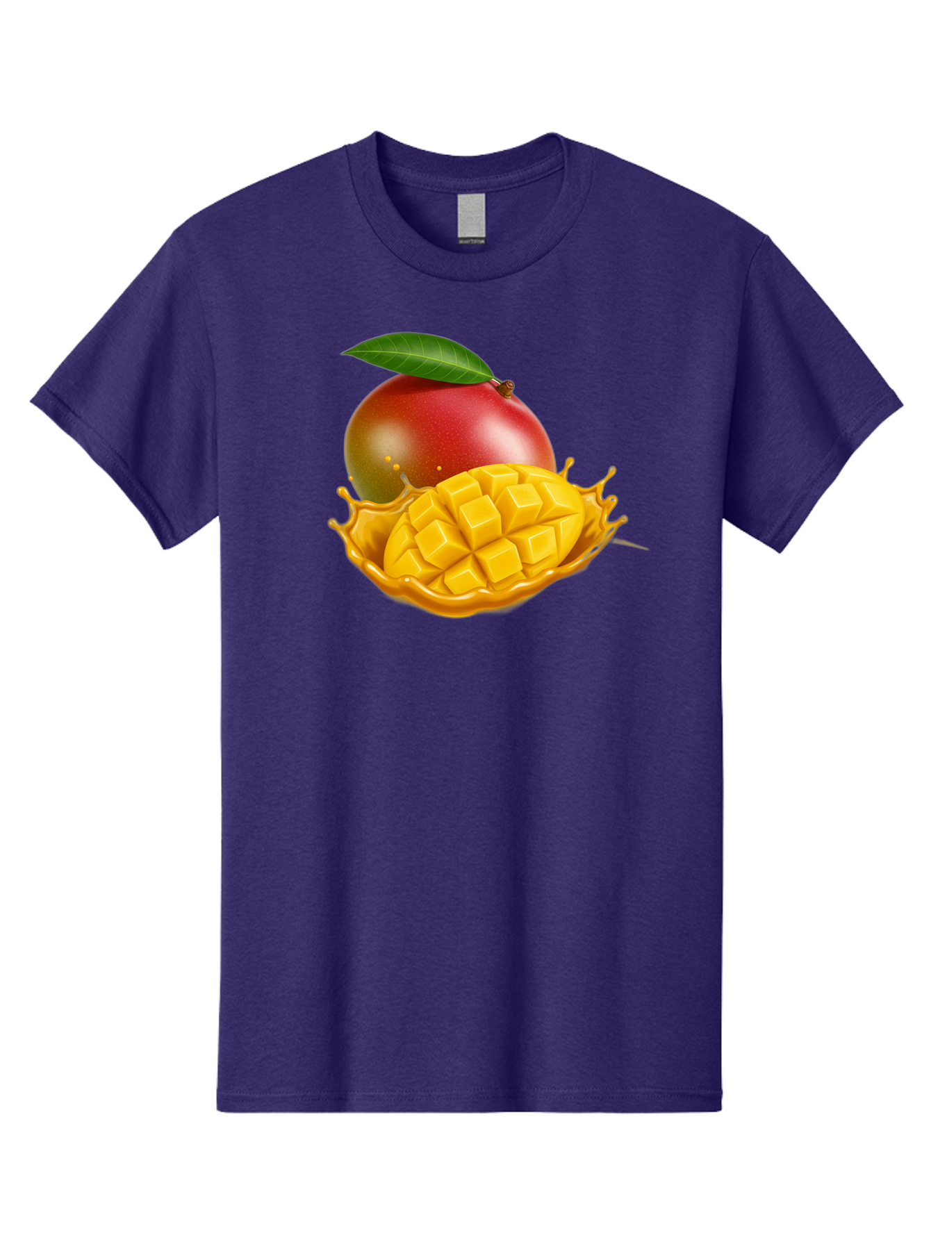 Mango-5 Men'S Graphic Tee, 100% Cotton, Comfortable Casual Summer Wear, Machine Washable, Juicy Mango, Mango Chunks, Fresh Fruit, Yellow Mango, Ripe Mango, Mango Juice, Tropical Flavors, Sweet And Tangy Bac132