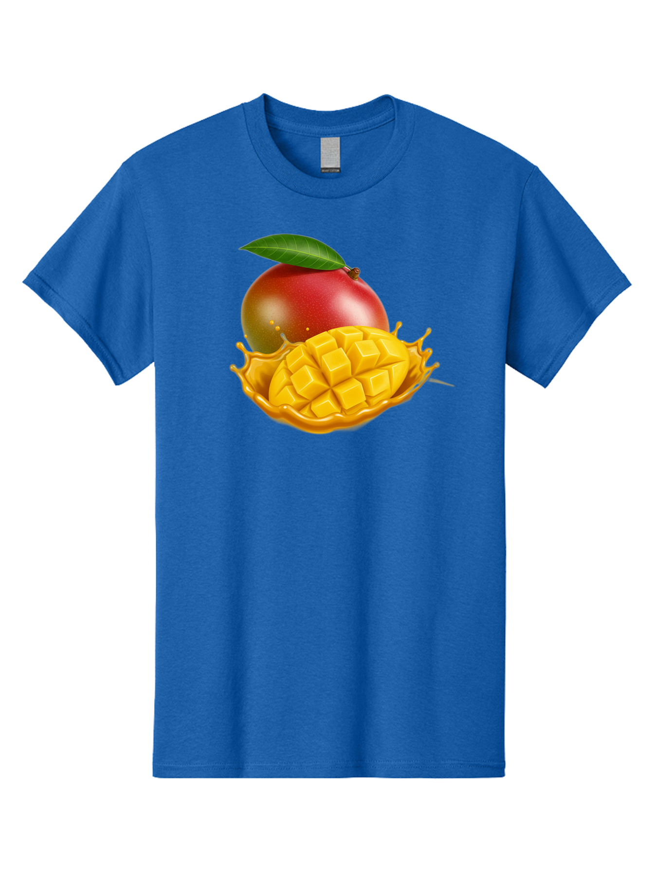 Mango-5 Men'S Graphic Tee, 100% Cotton, Comfortable Casual Summer Wear, Machine Washable, Juicy Mango, Mango Chunks, Fresh Fruit, Yellow Mango, Ripe Mango, Mango Juice, Tropical Flavors, Sweet And Tangy Bac132