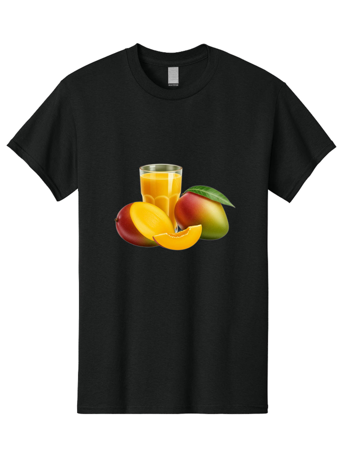 Mango-Juice-5 Men'S Graphic Tee, 100% Cotton, Comfortable Casual Summer Wear, Machine Washable, Fresh Mango, Mango Juice, Tropical Flavors, Refreshing Drink, Healthy Beverage, Sliced Mango, Whole Mango, Fruit Juice, Natural Ingredients, Bac149