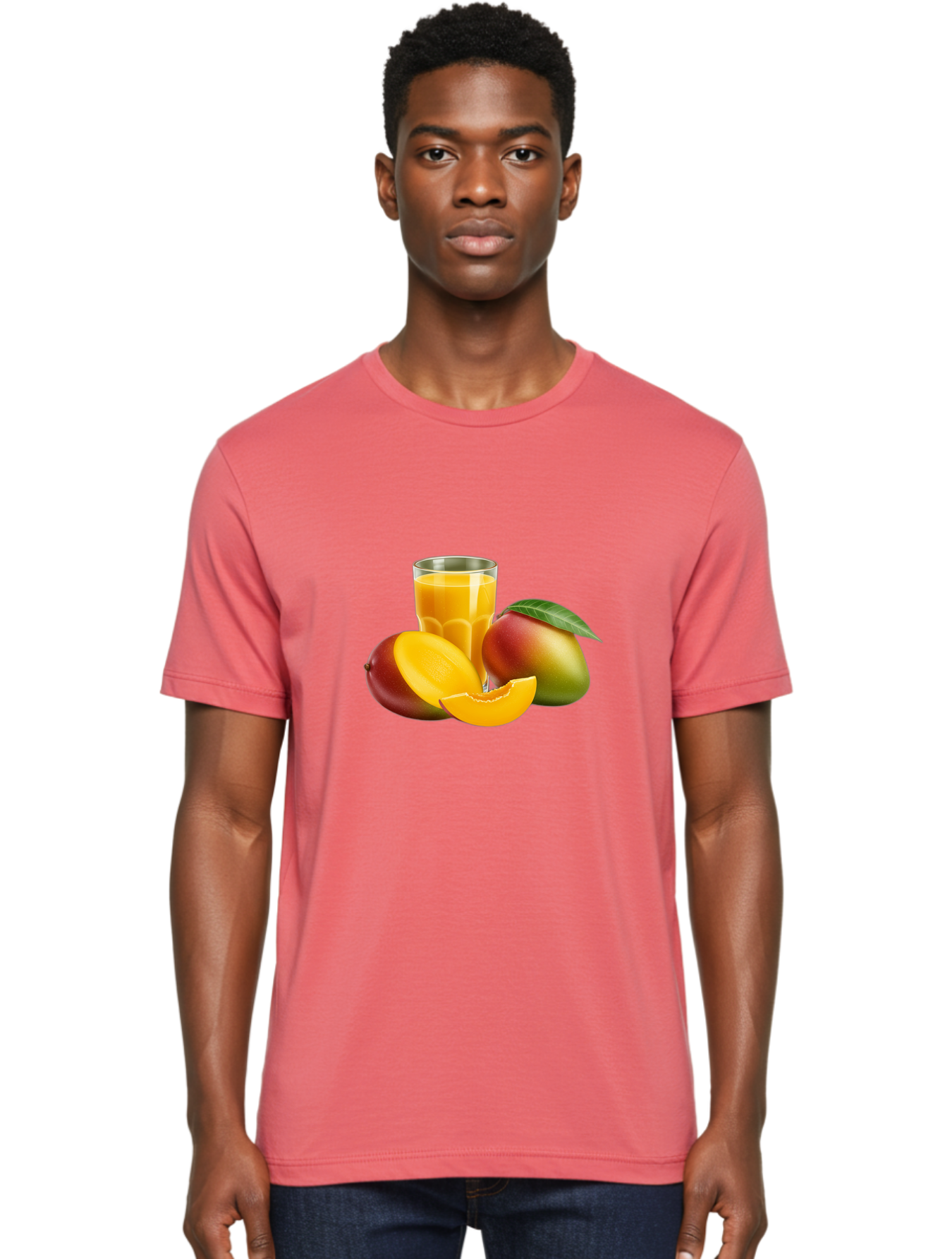 Mango-Juice-5 Men'S Graphic Tee, 100% Cotton, Comfortable Casual Summer Wear, Machine Washable, Fresh Mango, Mango Juice, Tropical Flavors, Refreshing Drink, Healthy Beverage, Sliced Mango, Whole Mango, Fruit Juice, Natural Ingredients, Bac149