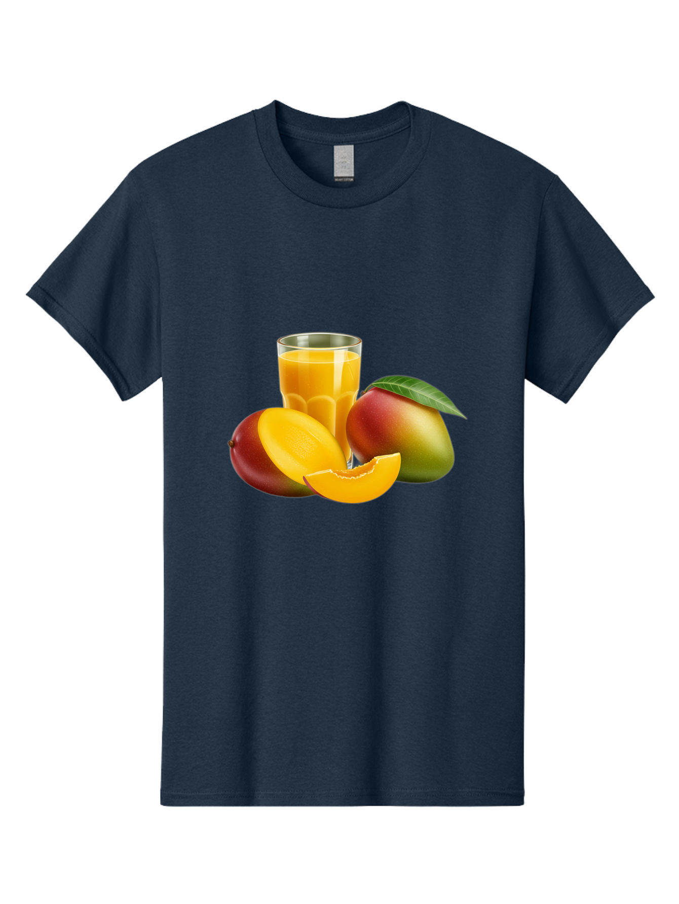 Mango-Juice-5 Men'S Graphic Tee, 100% Cotton, Comfortable Casual Summer Wear, Machine Washable, Fresh Mango, Mango Juice, Tropical Flavors, Refreshing Drink, Healthy Beverage, Sliced Mango, Whole Mango, Fruit Juice, Natural Ingredients, Bac149