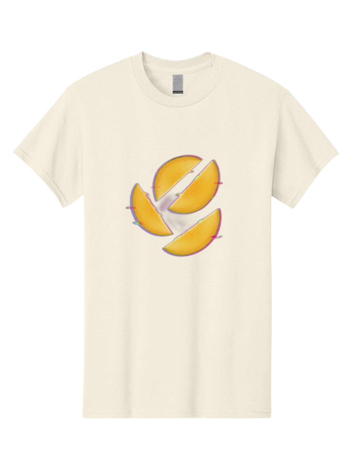 Mango-Slices Men'S Graphic Tee, 100% Cotton, Comfortable Casual Summer Wear, Machine Washable, Mango Slices, Fresh Fruit, Sliced Mango, Fruit Arrangement, Healthy Snack, Sweet Treat, Tropical Flavor, Vibrant Yellow, Culinary Delight Bac152