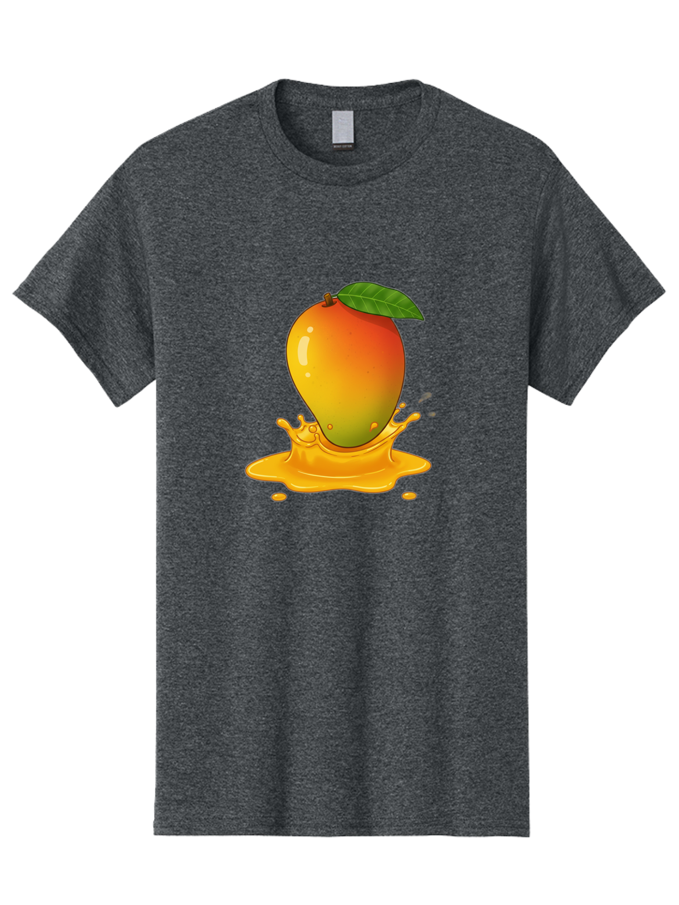 Mango-Splash-1 Men'S Graphic Tee, 100% Cotton, Comfortable Casual Summer Wear, Machine Washable, Juicy Mango, Vibrant Colors, Splashing Juice, Fresh Fruit, Tropical Flavors, Sweet Treats, Summertime, Refreshing Drinks Bac161