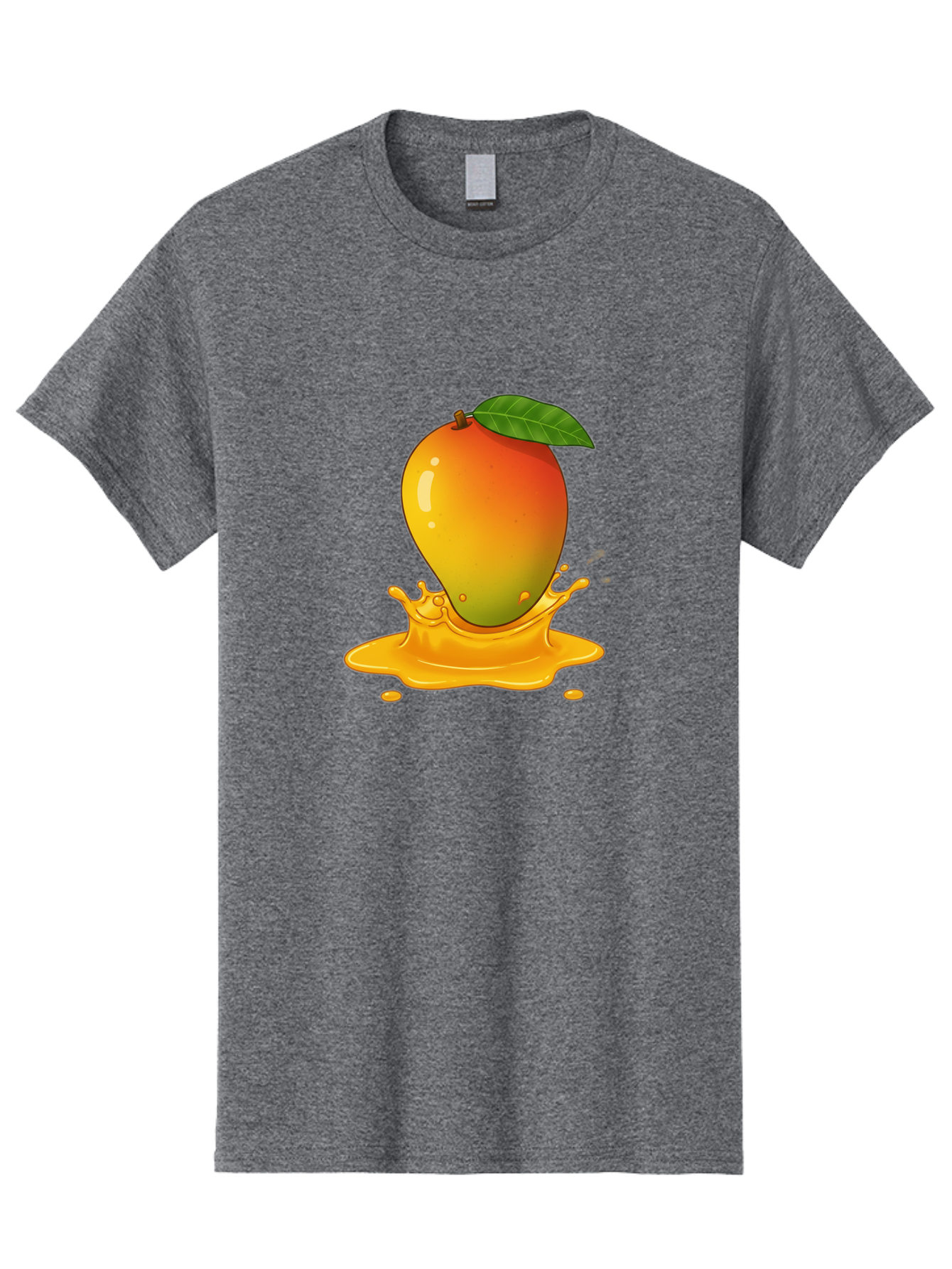 Mango-Splash-1 Men'S Graphic Tee, 100% Cotton, Comfortable Casual Summer Wear, Machine Washable, Juicy Mango, Vibrant Colors, Splashing Juice, Fresh Fruit, Tropical Flavors, Sweet Treats, Summertime, Refreshing Drinks Bac161
