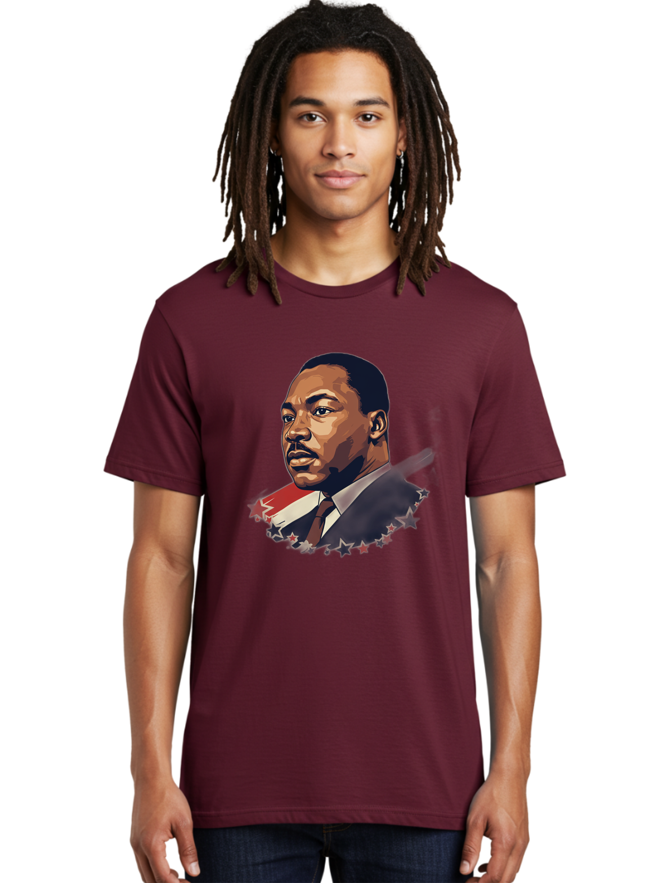 Martin-Luther-King-Jr-2 Men'S Graphic Tee, 100% Cotton, Comfortable Casual Summer Wear, Machine Washable, Martin Luther King Jr Portrait, Civil Rights Leader, Equality And Justice, Freedom Fighter, Peaceful Protest, Inspirational Figure, Bac176