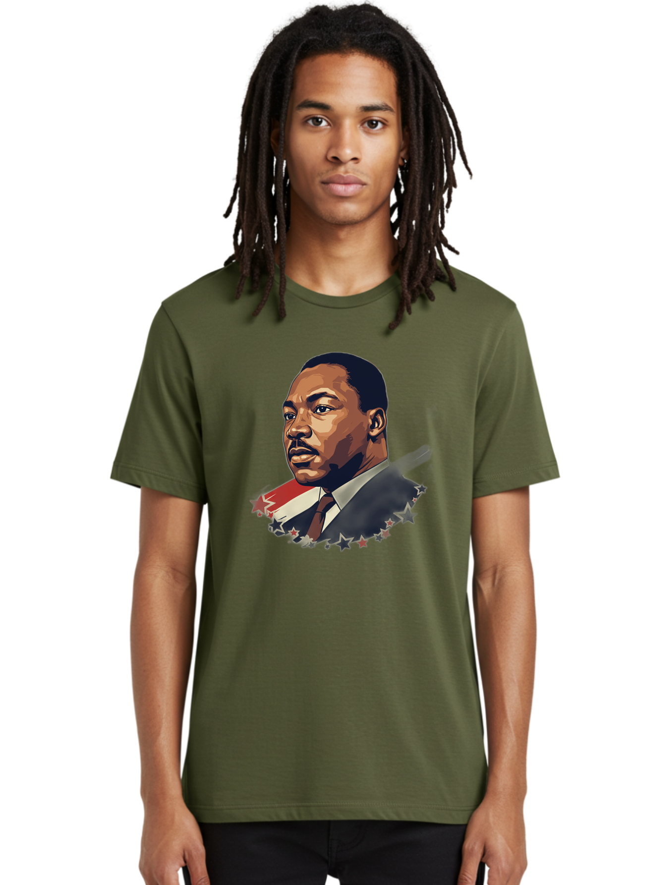 Martin-Luther-King-Jr-2 Men'S Graphic Tee, 100% Cotton, Comfortable Casual Summer Wear, Machine Washable, Martin Luther King Jr Portrait, Civil Rights Leader, Equality And Justice, Freedom Fighter, Peaceful Protest, Inspirational Figure, Bac176