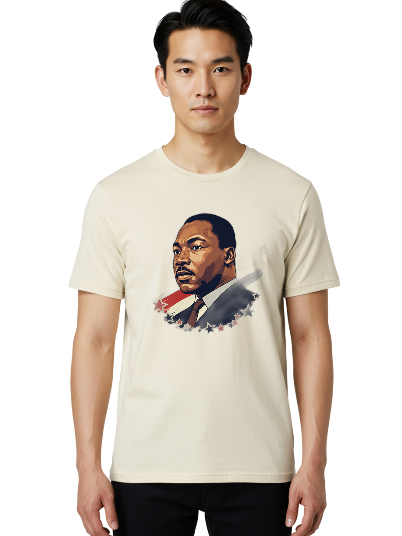 Martin-Luther-King-Jr-2 Men'S Graphic Tee, 100% Cotton, Comfortable Casual Summer Wear, Machine Washable, Martin Luther King Jr Portrait, Civil Rights Leader, Equality And Justice, Freedom Fighter, Peaceful Protest, Inspirational Figure, Bac176