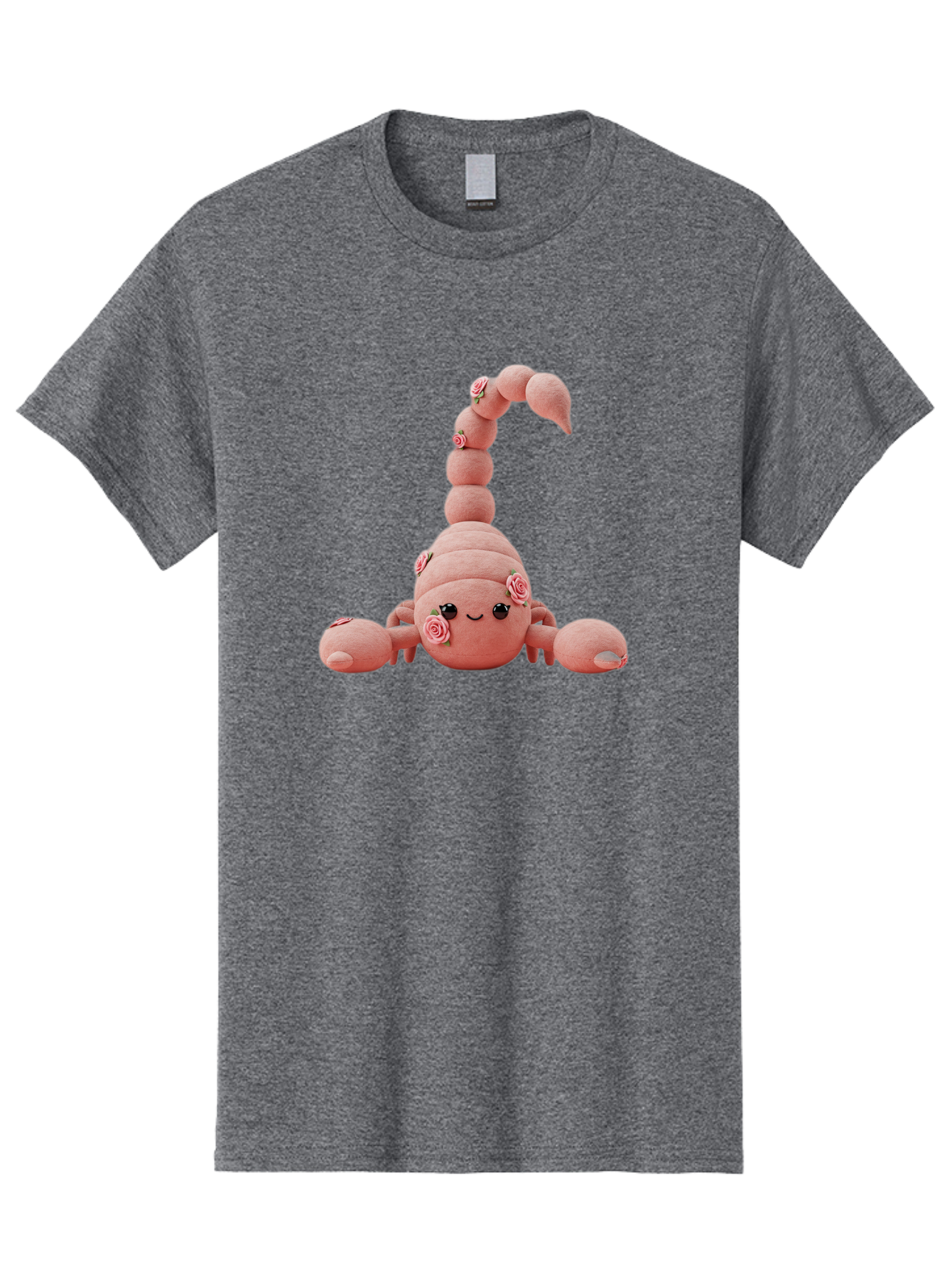 Pink-Scorpion Men'S Graphic Tee, 100% Cotton, Comfortable Casual Summer Wear, Machine Washable, Plush Toy, Pink Fabric, Floral Decorations, Scorpion Design, Cute, Soft Toy, Decorative Figurine, Stuffed Animal, Kawaii Bac216