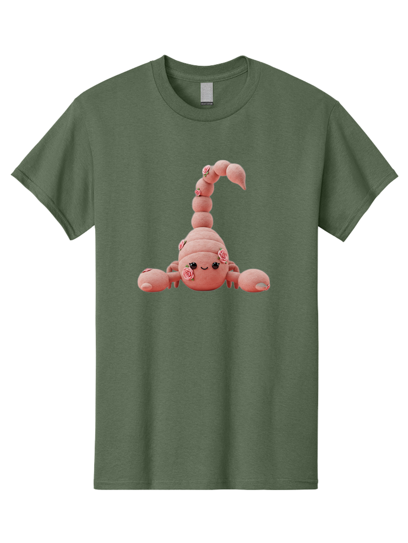 Pink-Scorpion Men'S Graphic Tee, 100% Cotton, Comfortable Casual Summer Wear, Machine Washable, Plush Toy, Pink Fabric, Floral Decorations, Scorpion Design, Cute, Soft Toy, Decorative Figurine, Stuffed Animal, Kawaii Bac216