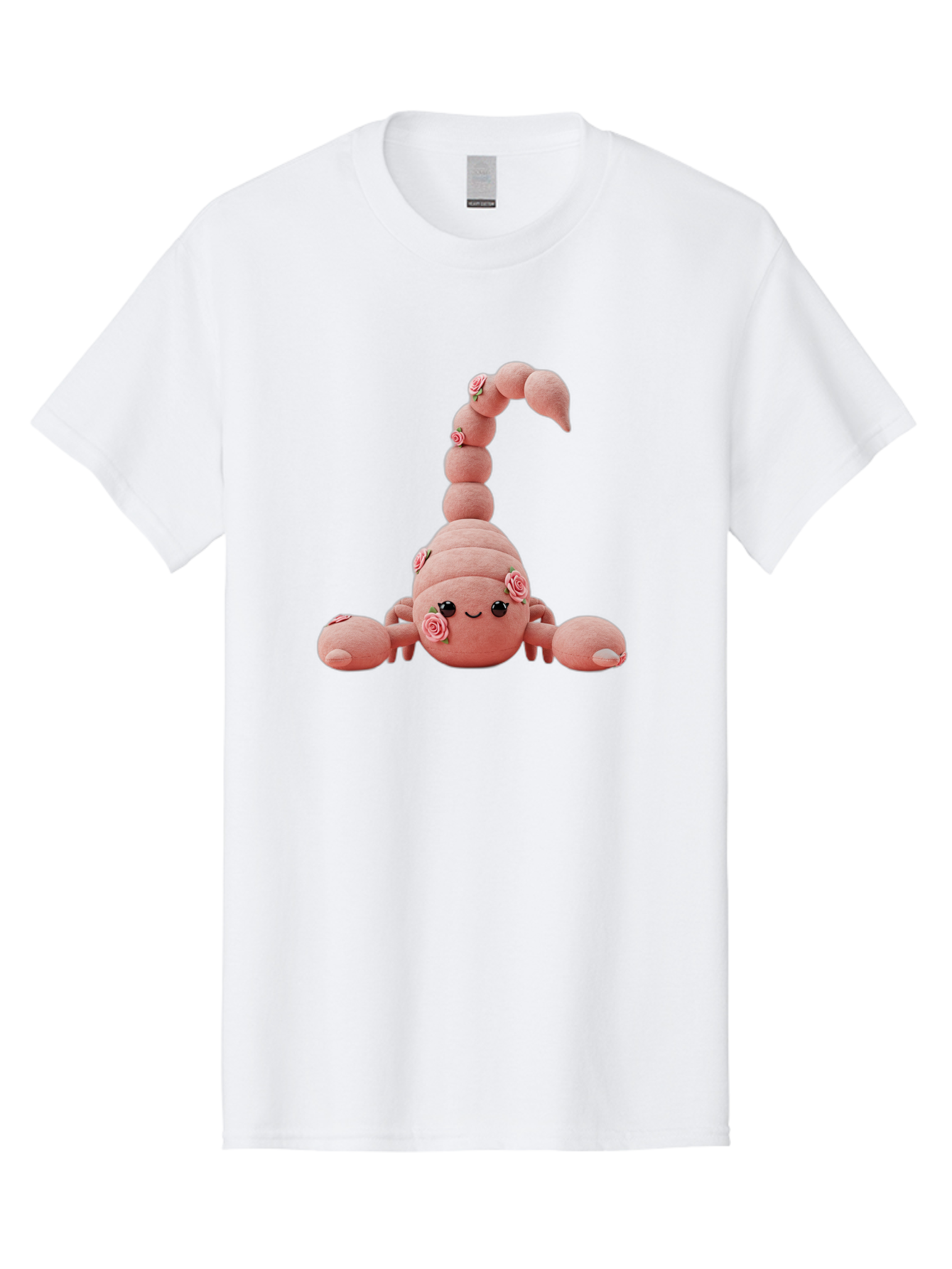 Pink-Scorpion Men'S Graphic Tee, 100% Cotton, Comfortable Casual Summer Wear, Machine Washable, Plush Toy, Pink Fabric, Floral Decorations, Scorpion Design, Cute, Soft Toy, Decorative Figurine, Stuffed Animal, Kawaii Bac216