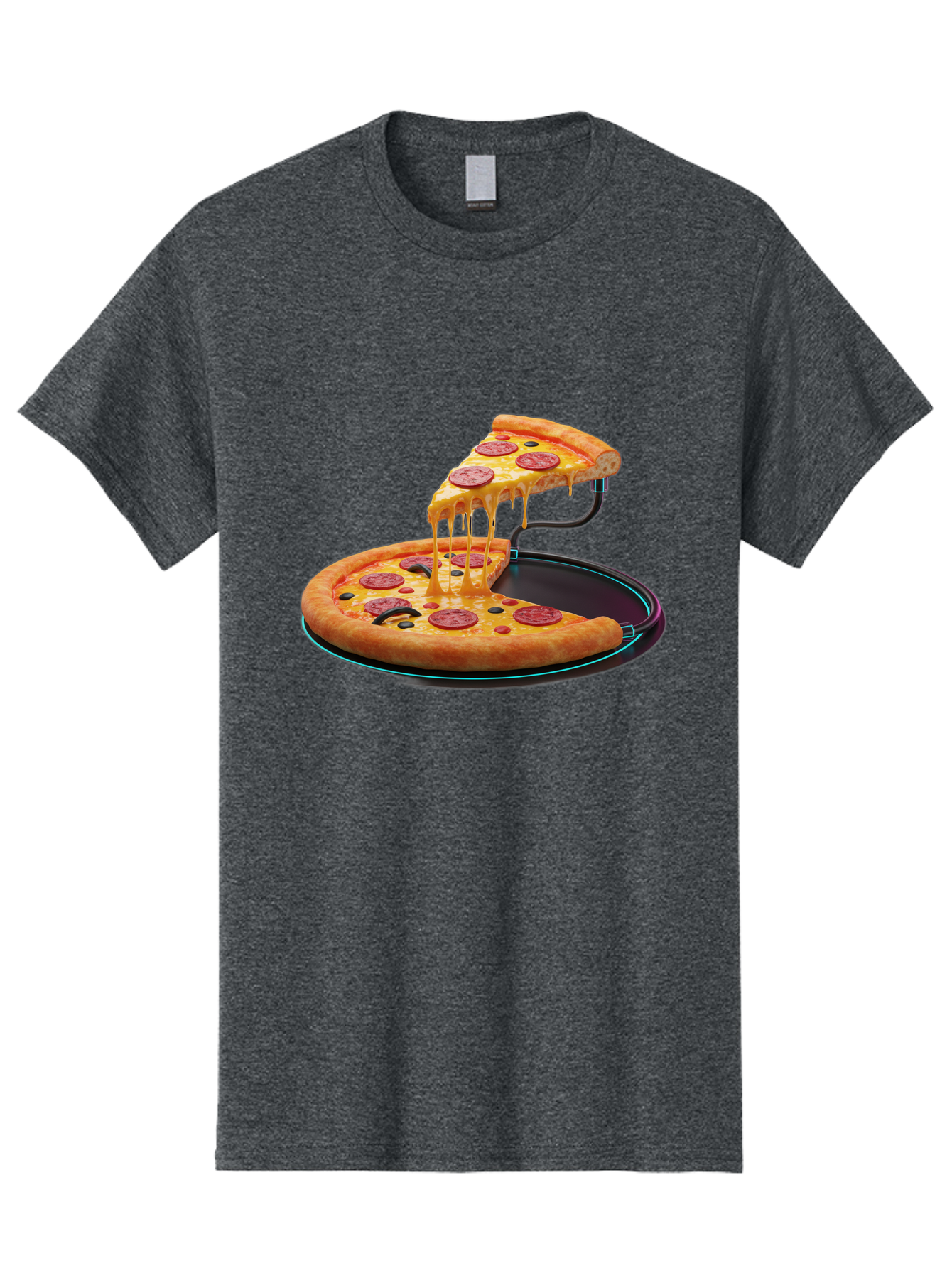 Pepperoni-Pizza-Slice-11 Men'S Graphic Tee, 100% Cotton, Comfortable Casual Summer Wear, Machine Washable, Pepperoni Pizza, Melted Cheese, Pizza Toppings, Savory Delight, Cheesy Goodness, Italian Cuisine, Foodie Favorite, Appetizing Treat, Bac221
