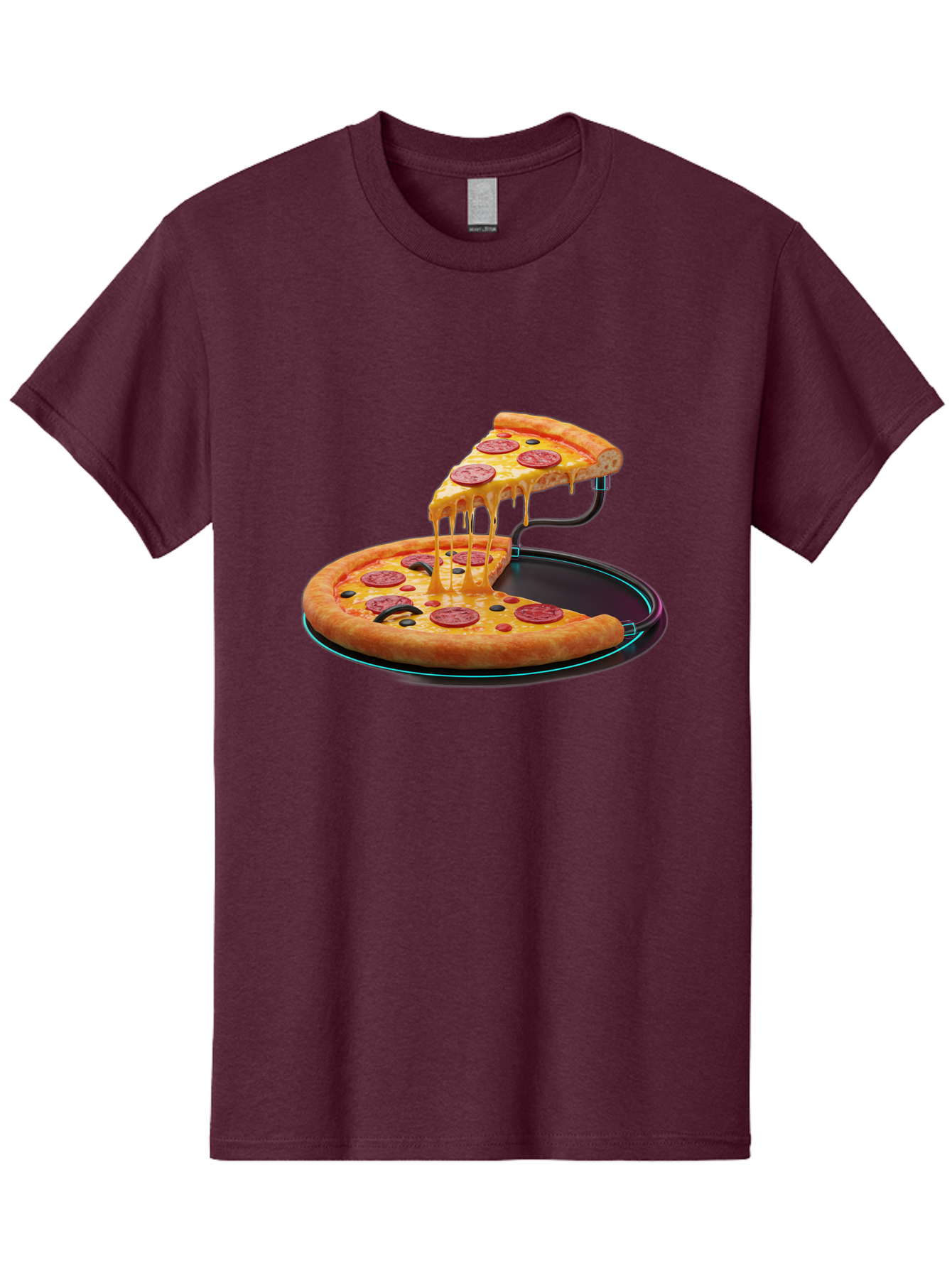 Pepperoni-Pizza-Slice-11 Men'S Graphic Tee, 100% Cotton, Comfortable Casual Summer Wear, Machine Washable, Pepperoni Pizza, Melted Cheese, Pizza Toppings, Savory Delight, Cheesy Goodness, Italian Cuisine, Foodie Favorite, Appetizing Treat, Bac221