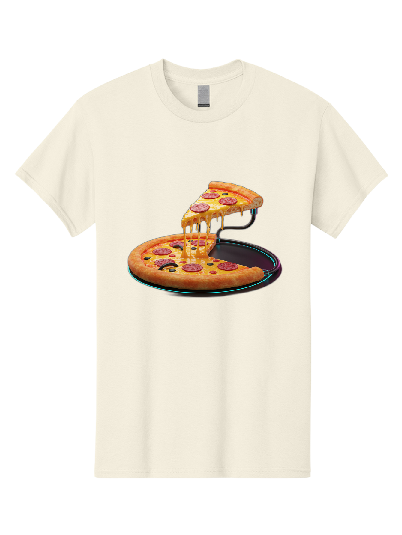 Pepperoni-Pizza-Slice-11 Men'S Graphic Tee, 100% Cotton, Comfortable Casual Summer Wear, Machine Washable, Pepperoni Pizza, Melted Cheese, Pizza Toppings, Savory Delight, Cheesy Goodness, Italian Cuisine, Foodie Favorite, Appetizing Treat, Bac221
