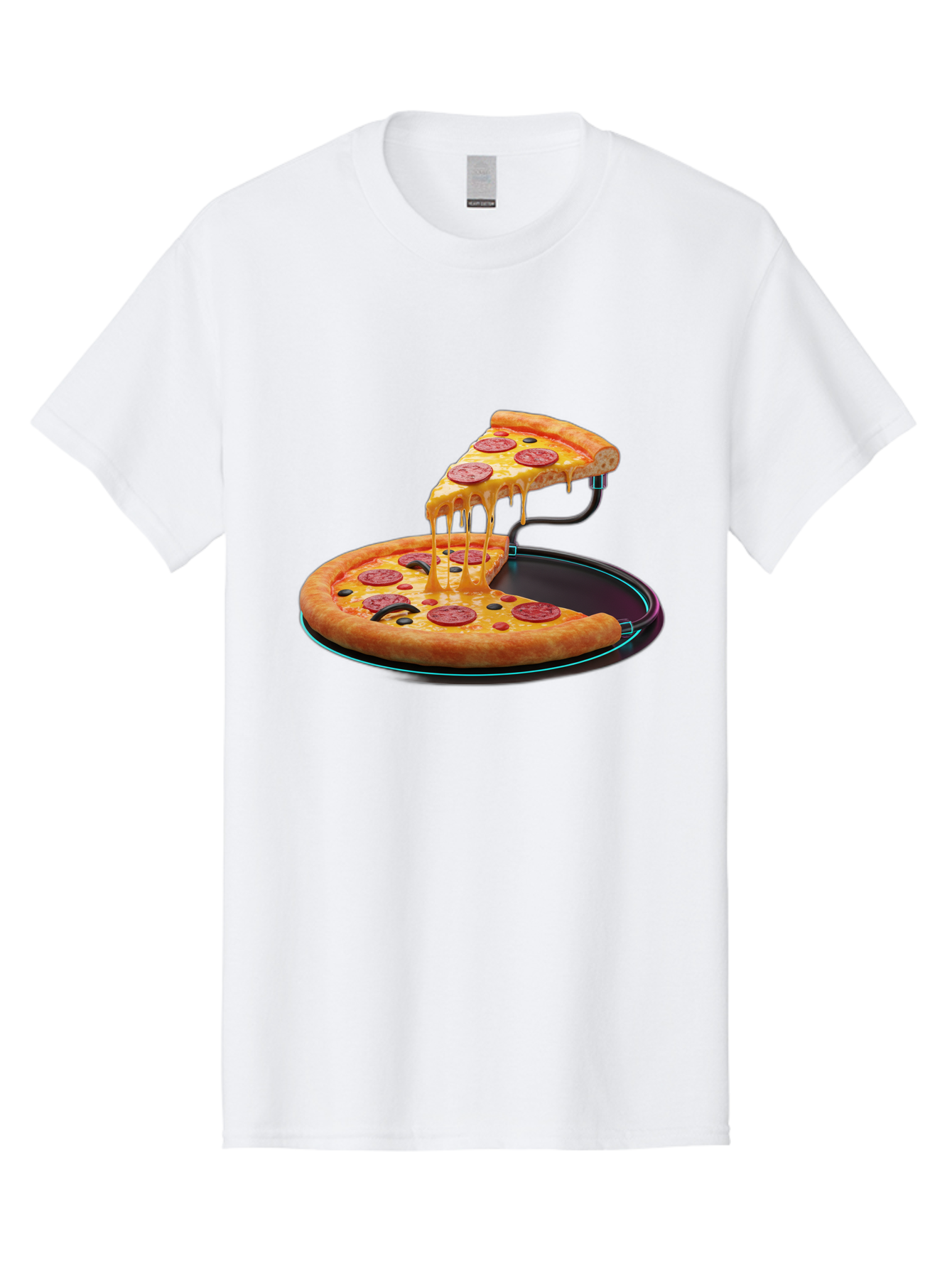 Pepperoni-Pizza-Slice-11 Men'S Graphic Tee, 100% Cotton, Comfortable Casual Summer Wear, Machine Washable, Pepperoni Pizza, Melted Cheese, Pizza Toppings, Savory Delight, Cheesy Goodness, Italian Cuisine, Foodie Favorite, Appetizing Treat, Bac221