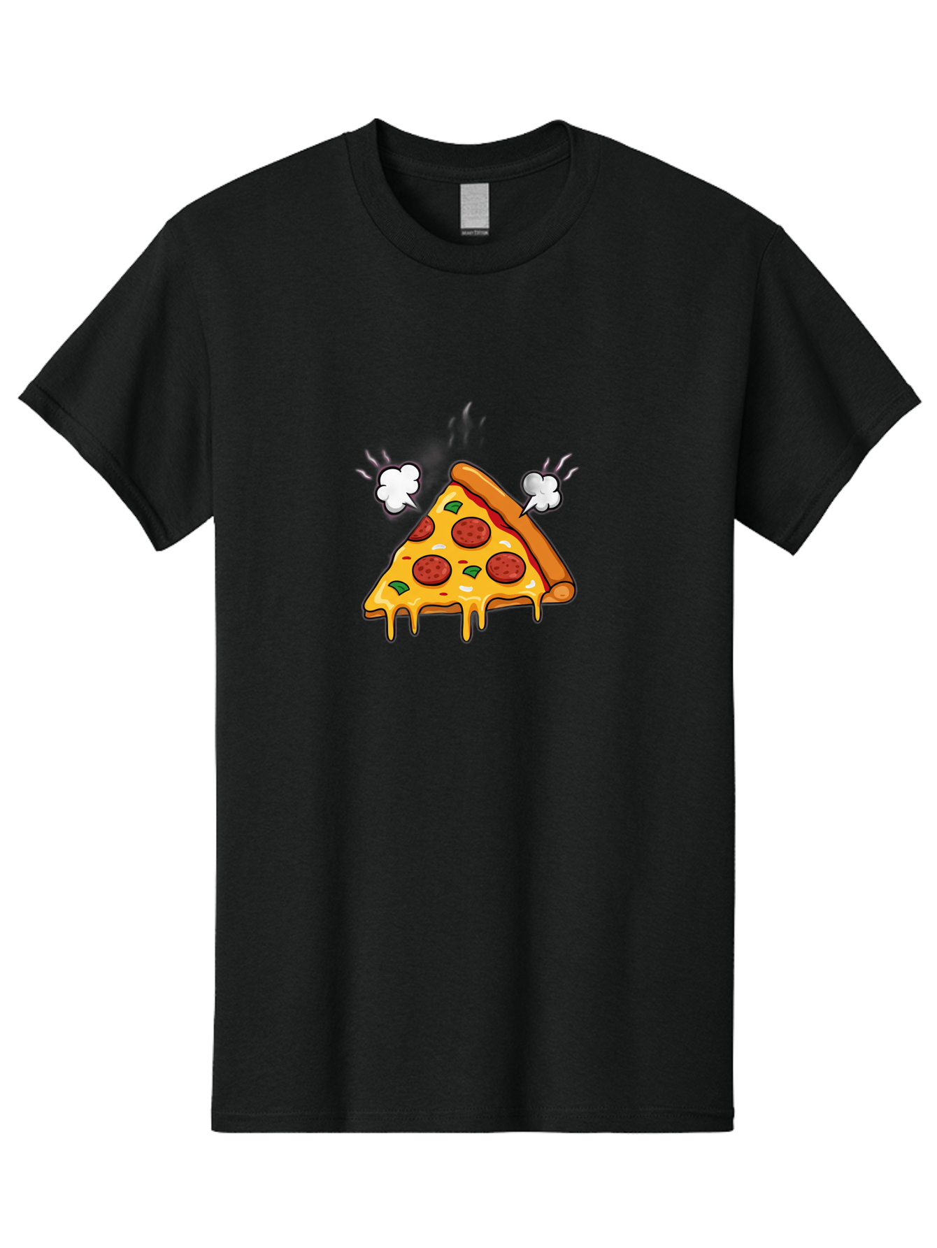 Pepperoni-Pizza-Slice-17 Men'S Graphic Tee, 100% Cotton, Comfortable Casual Summer Wear, Machine Washable, Pepperoni Pizza, Cheesy Goodness, Melted Cheese, Cartoon Food, Animated Pizza, Pizza Slice, Steaming Hot, Foodie Fun, Cartoon Style, Bac227