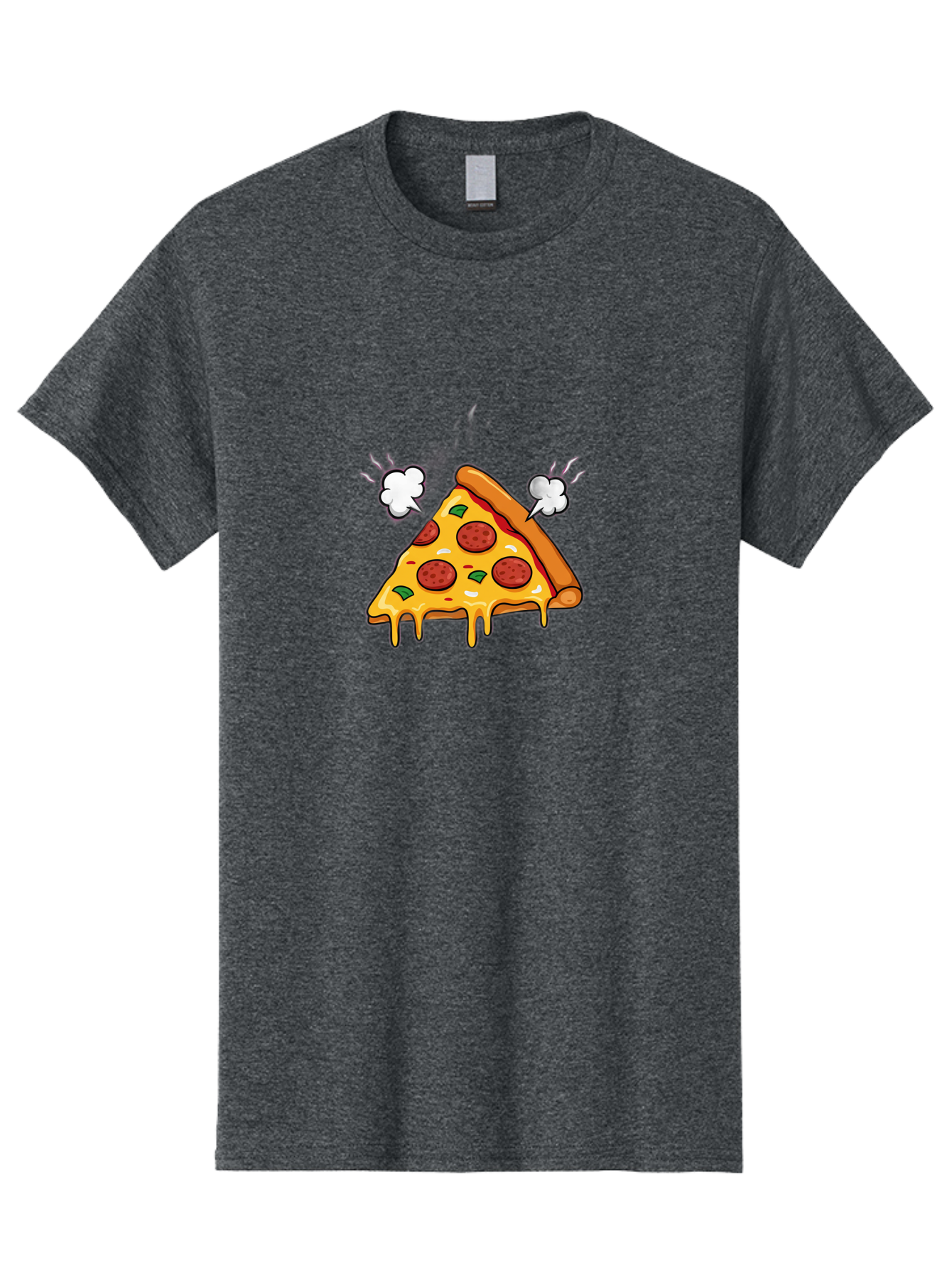 Pepperoni-Pizza-Slice-17 Men'S Graphic Tee, 100% Cotton, Comfortable Casual Summer Wear, Machine Washable, Pepperoni Pizza, Cheesy Goodness, Melted Cheese, Cartoon Food, Animated Pizza, Pizza Slice, Steaming Hot, Foodie Fun, Cartoon Style, Bac227