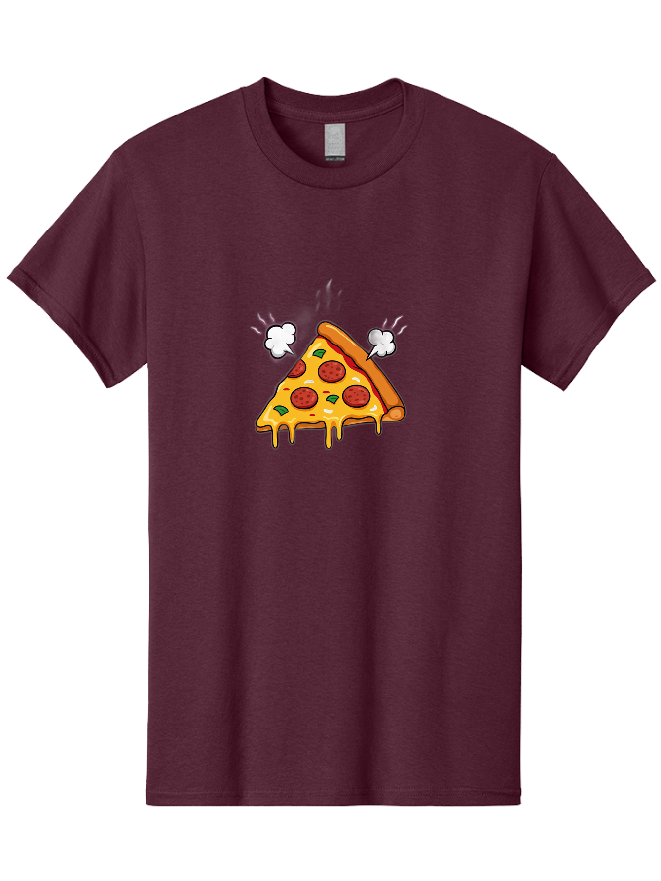 Pepperoni-Pizza-Slice-17 Men'S Graphic Tee, 100% Cotton, Comfortable Casual Summer Wear, Machine Washable, Pepperoni Pizza, Cheesy Goodness, Melted Cheese, Cartoon Food, Animated Pizza, Pizza Slice, Steaming Hot, Foodie Fun, Cartoon Style, Bac227