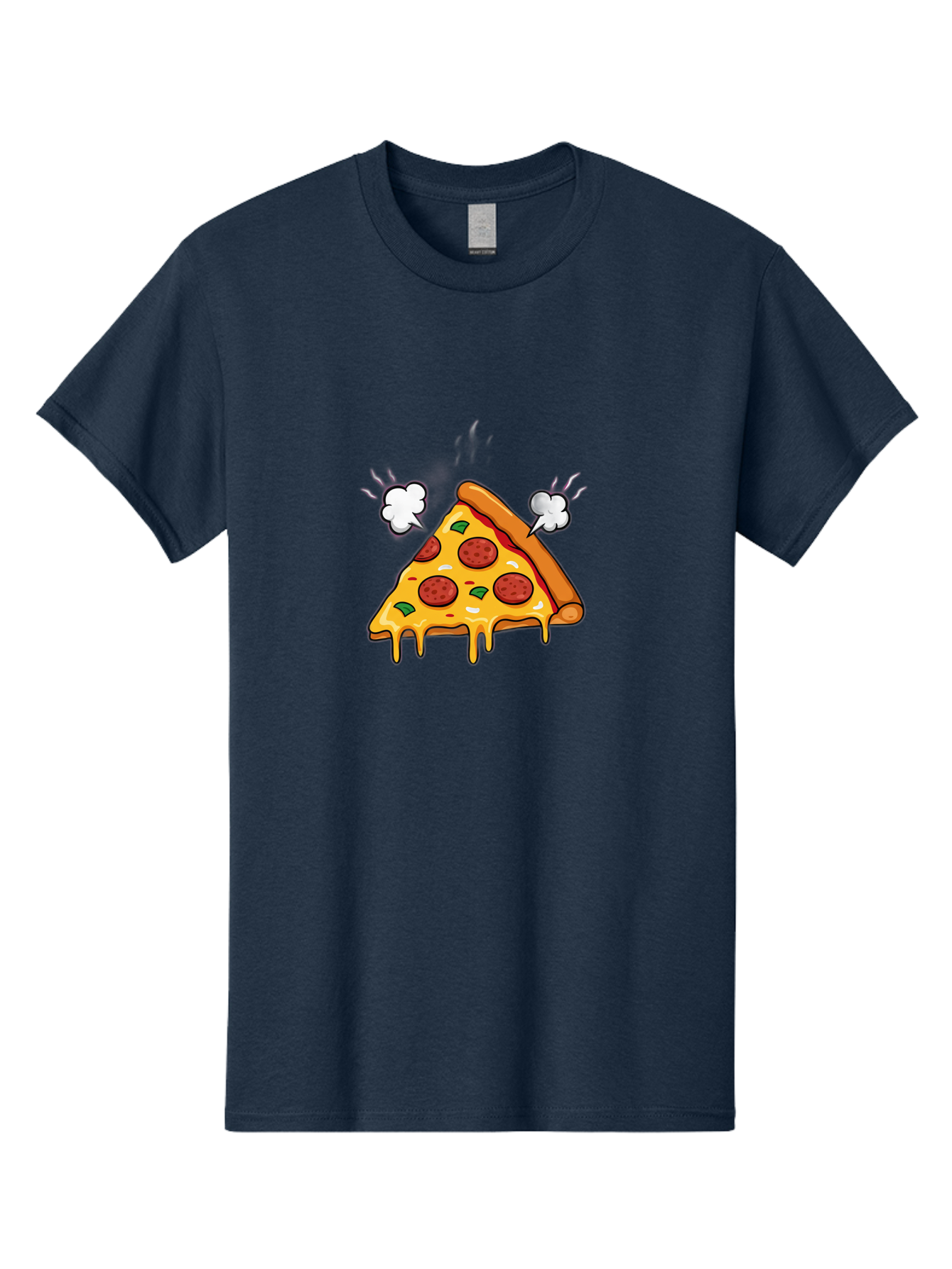 Pepperoni-Pizza-Slice-17 Men'S Graphic Tee, 100% Cotton, Comfortable Casual Summer Wear, Machine Washable, Pepperoni Pizza, Cheesy Goodness, Melted Cheese, Cartoon Food, Animated Pizza, Pizza Slice, Steaming Hot, Foodie Fun, Cartoon Style, Bac227