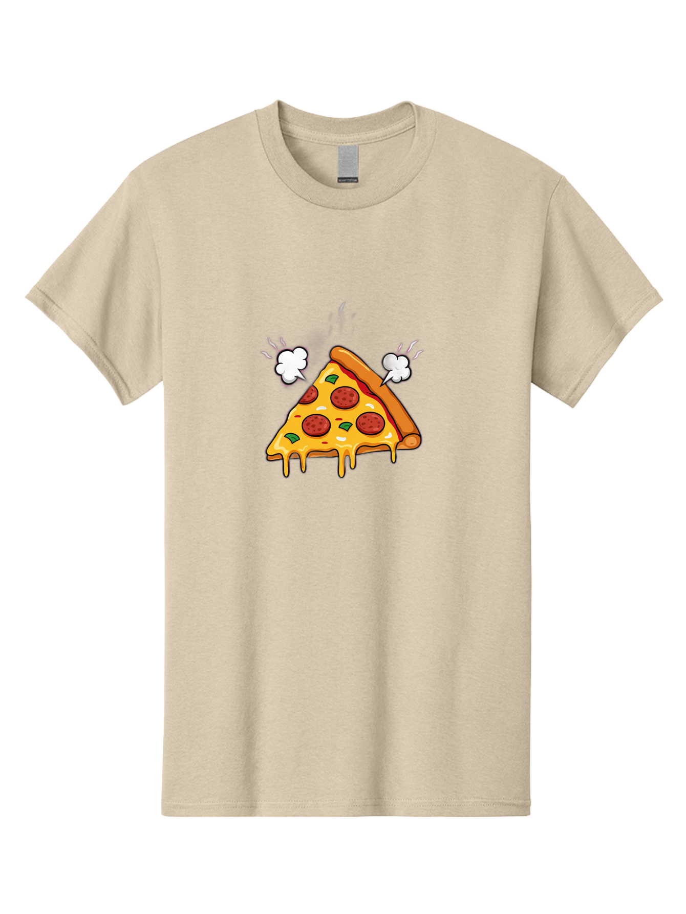 Pepperoni-Pizza-Slice-17 Men'S Graphic Tee, 100% Cotton, Comfortable Casual Summer Wear, Machine Washable, Pepperoni Pizza, Cheesy Goodness, Melted Cheese, Cartoon Food, Animated Pizza, Pizza Slice, Steaming Hot, Foodie Fun, Cartoon Style, Bac227