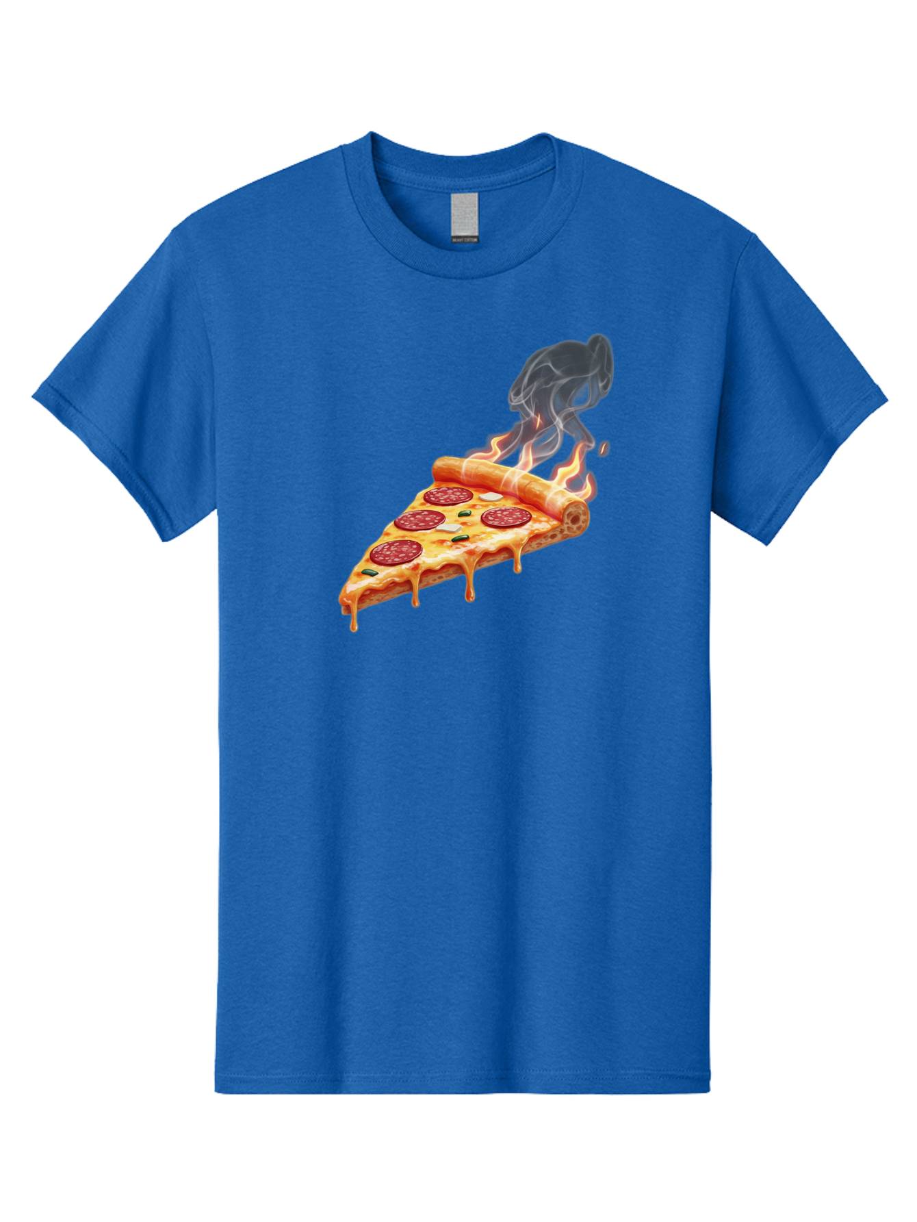 Pepperoni-Pizza-Slice-19 Men'S Graphic Tee, 100% Cotton, Comfortable Casual Summer Wear, Machine Washable, Pepperoni Pizza, Melting Cheese, Fresh Basil, Hot Pizza, Savory Flavors, Italian Cuisine, Pizza Slice, Food Illustration, Pepperoni, Bac229